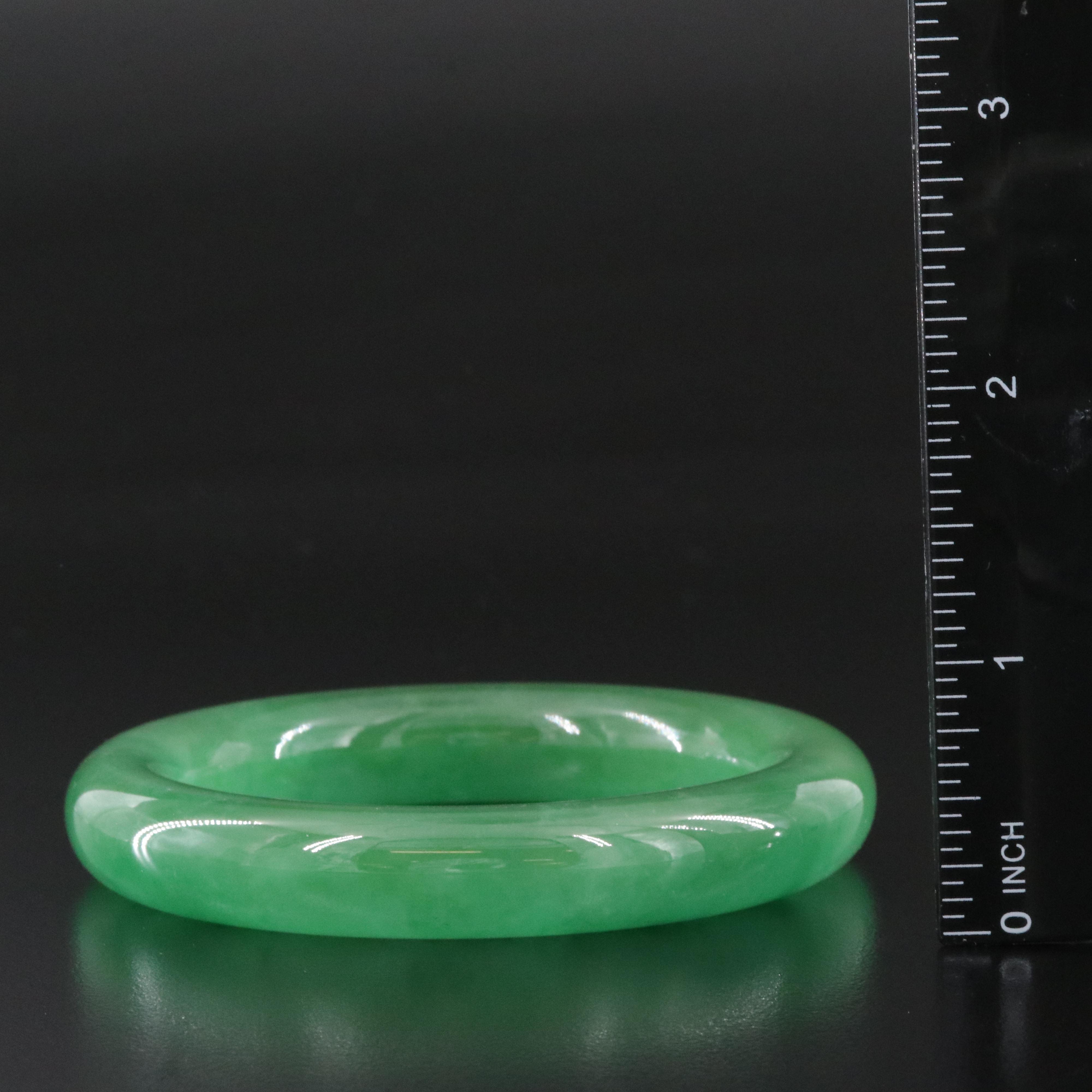 Jadeite Hololith Bangle Bracelet