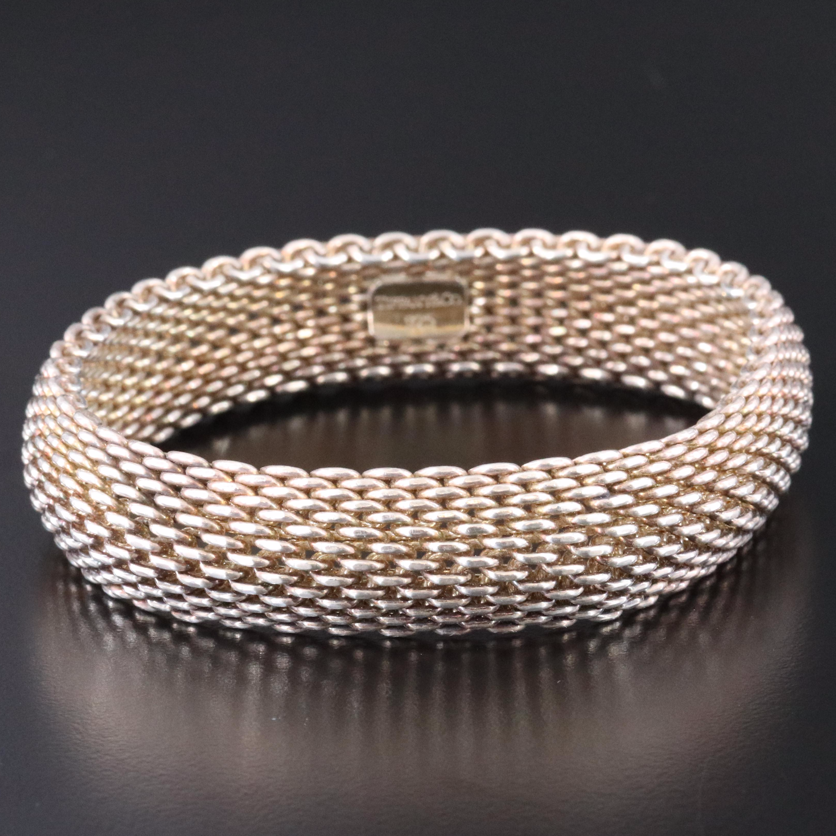 Tiffany & Co. Somerset Sterling Mesh Bracelet