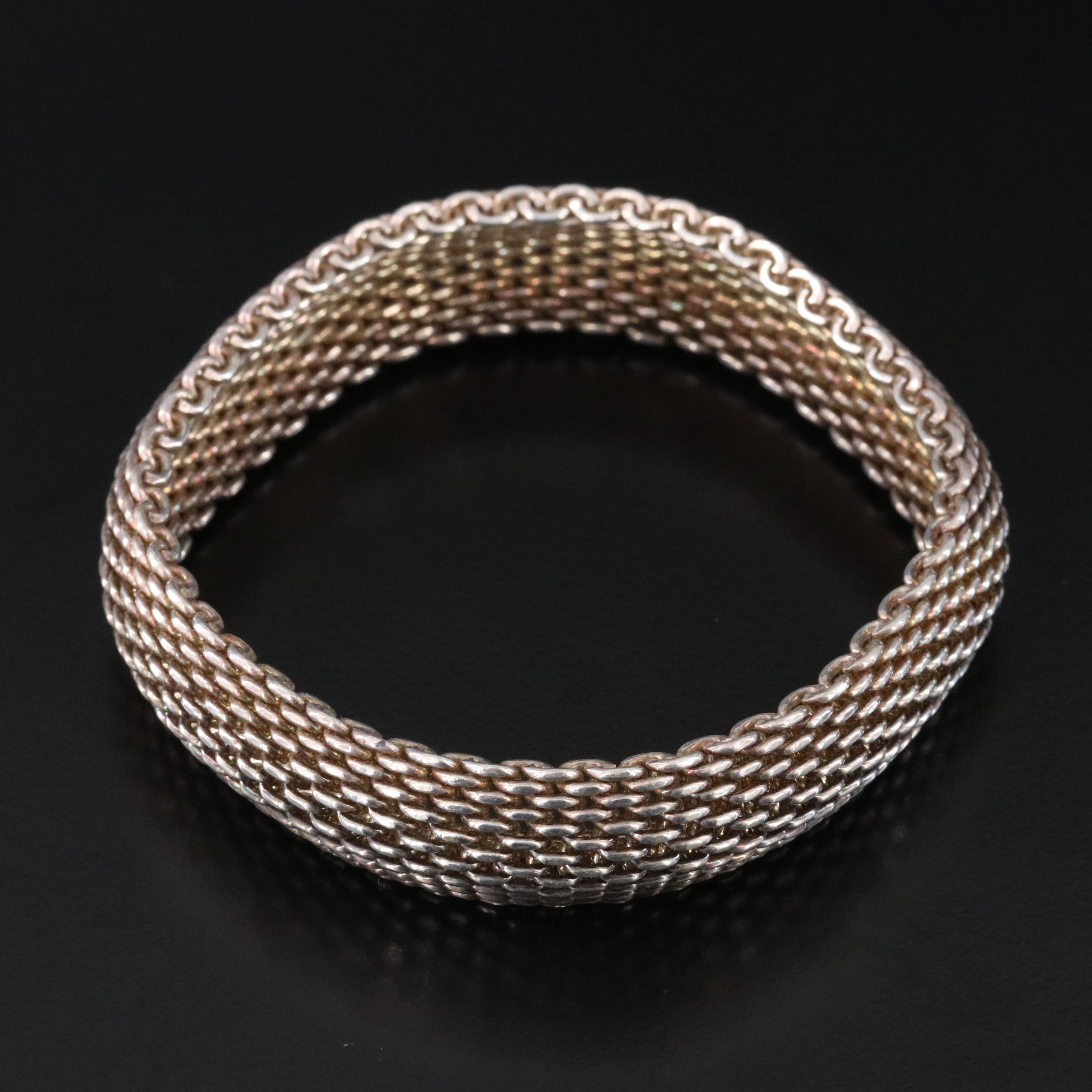 Tiffany & Co. Somerset Sterling Mesh Bracelet