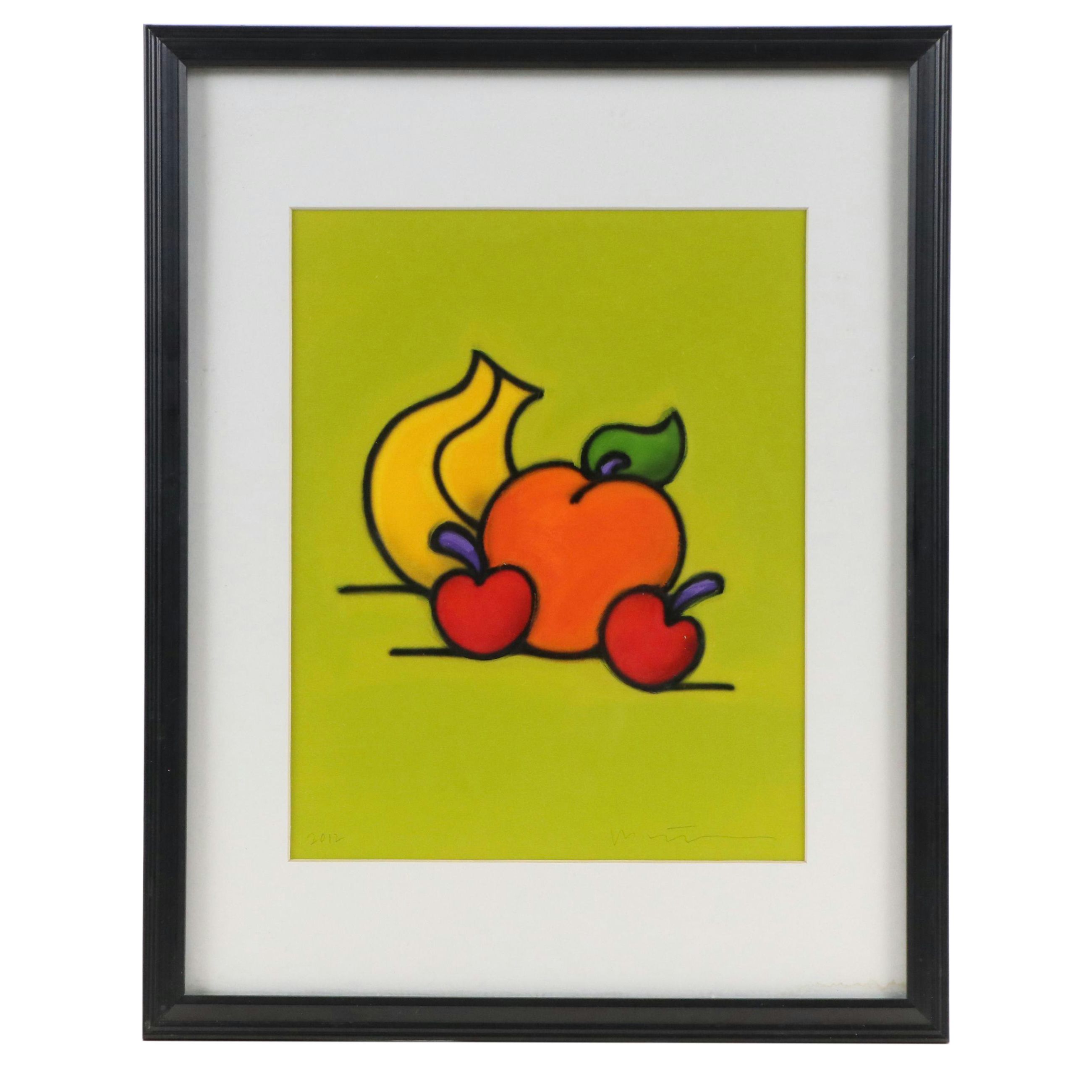 Pop Art Style Airbrush Painting of Fruit Still Life, 2012