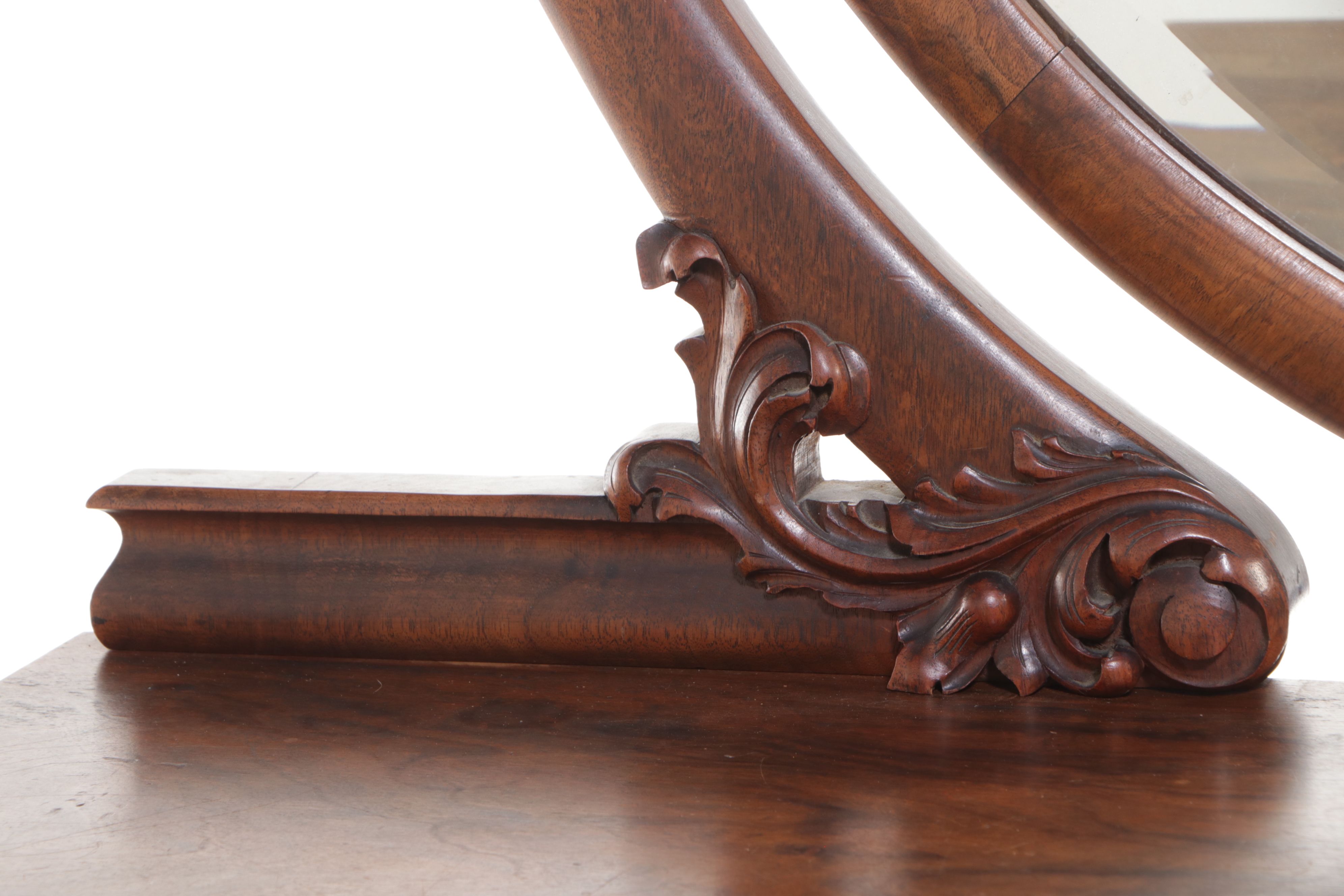 Burl Wood Three-Drawer Low Dresser