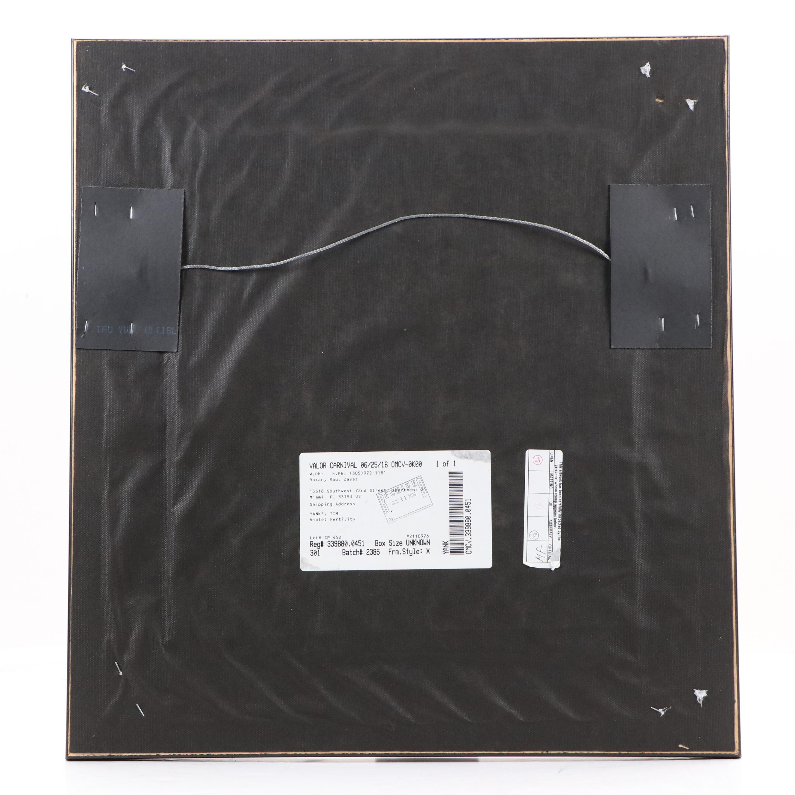 Tim Yanke Lenticular Print of Dragonfly "Violet Fertility"