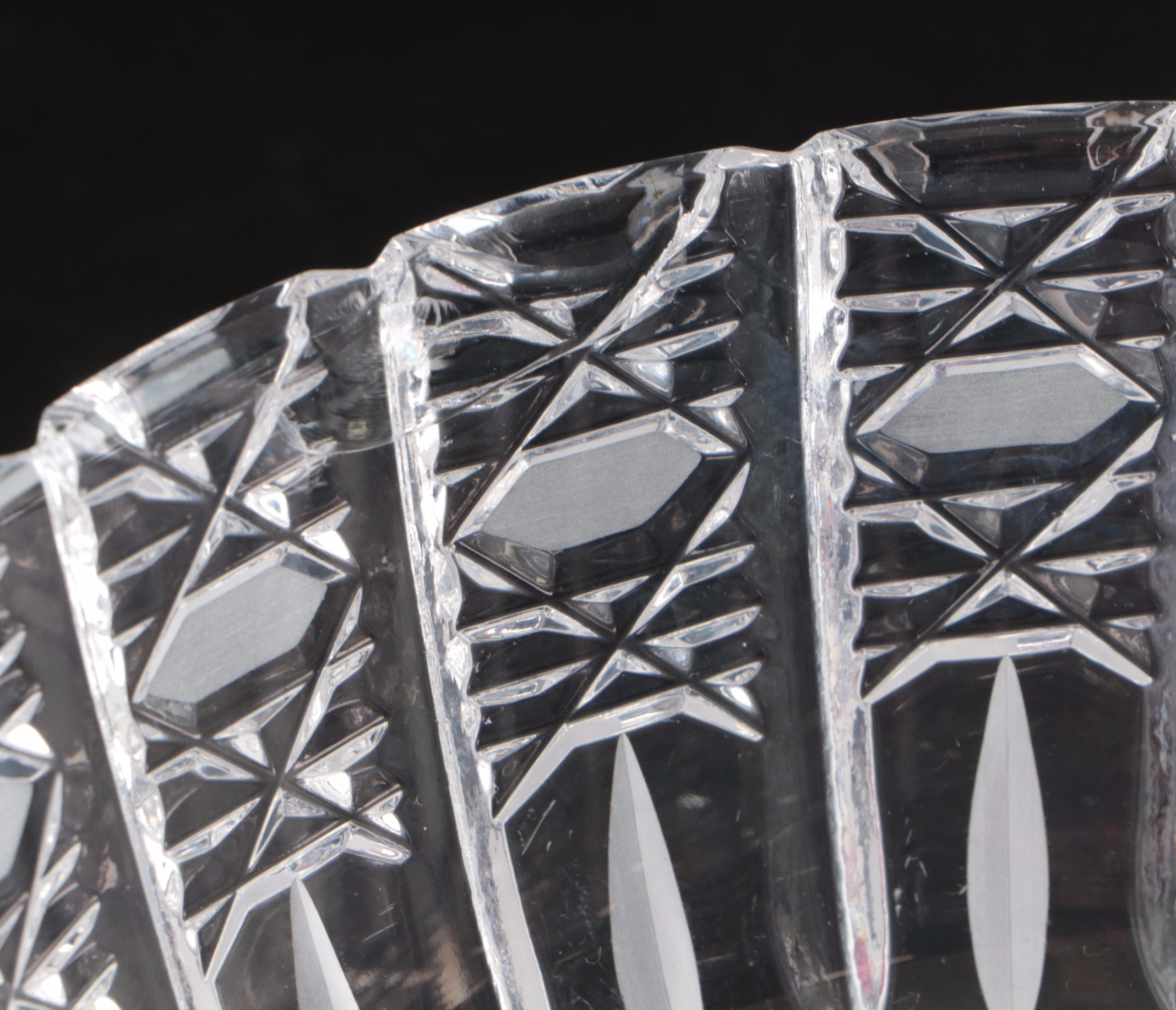 Waterford "Ashbourne" Cut Crystal Biscuit Barrel with Other Crystal Tableware