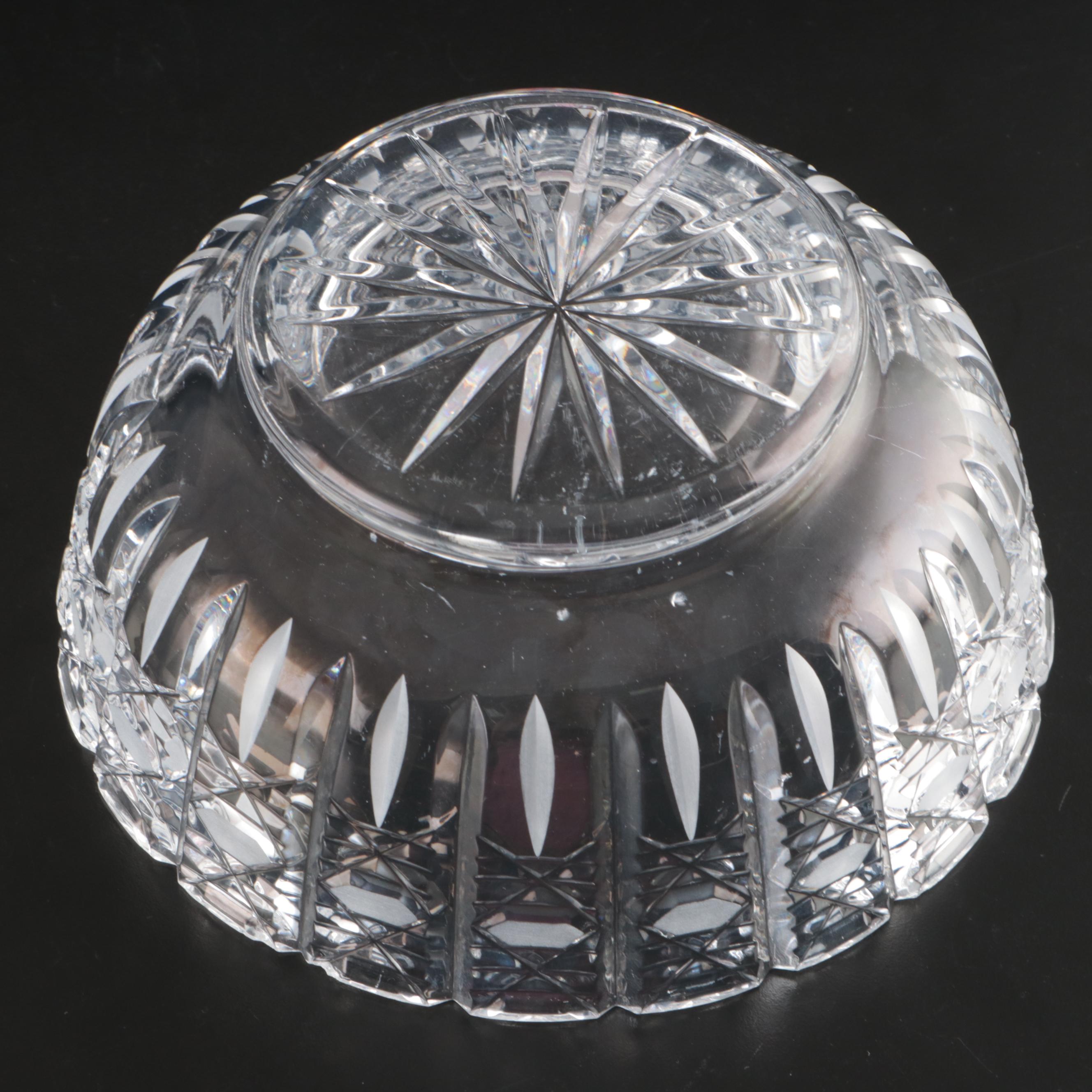 Waterford "Ashbourne" Cut Crystal Biscuit Barrel with Other Crystal Tableware
