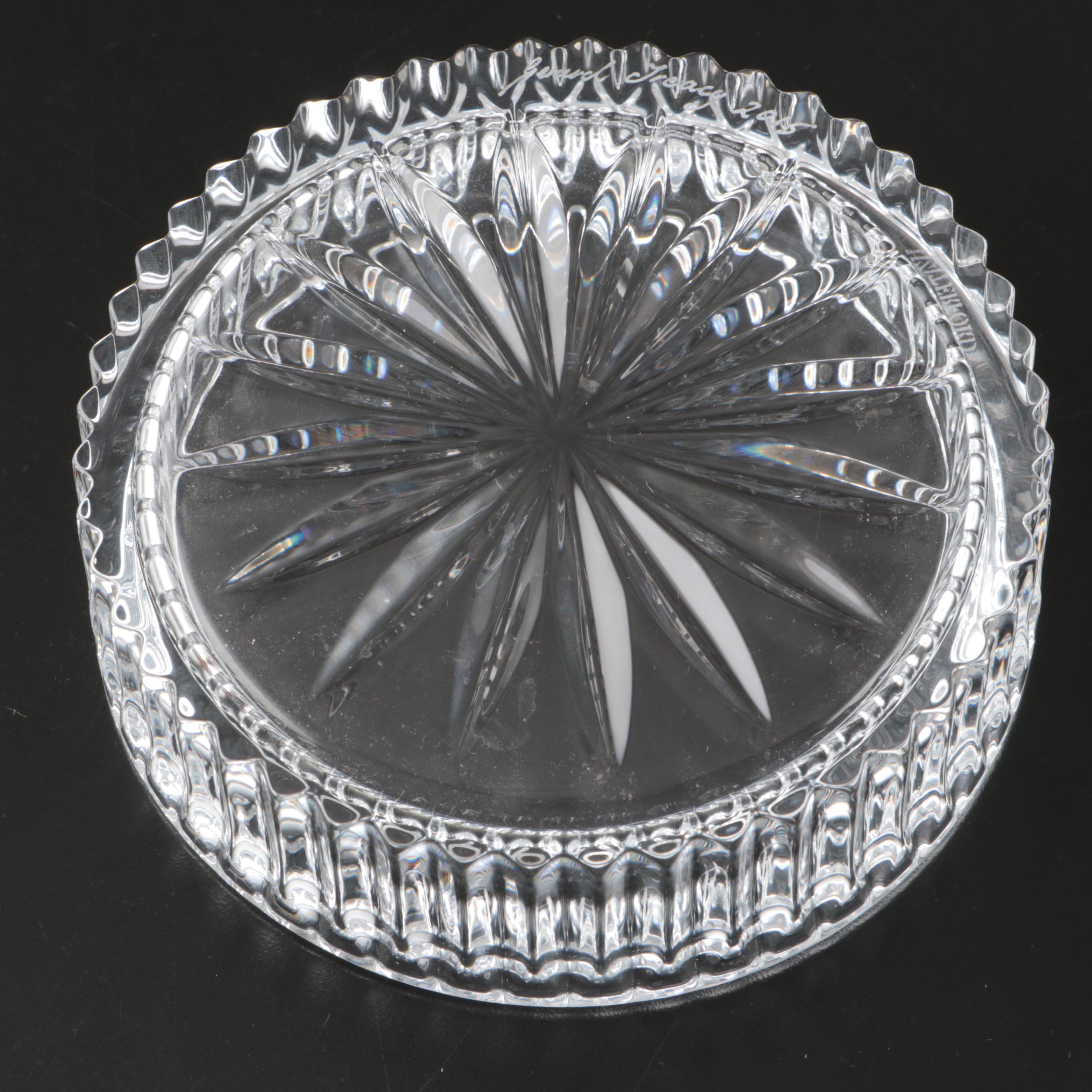 Waterford "Ashbourne" Cut Crystal Biscuit Barrel with Other Crystal Tableware