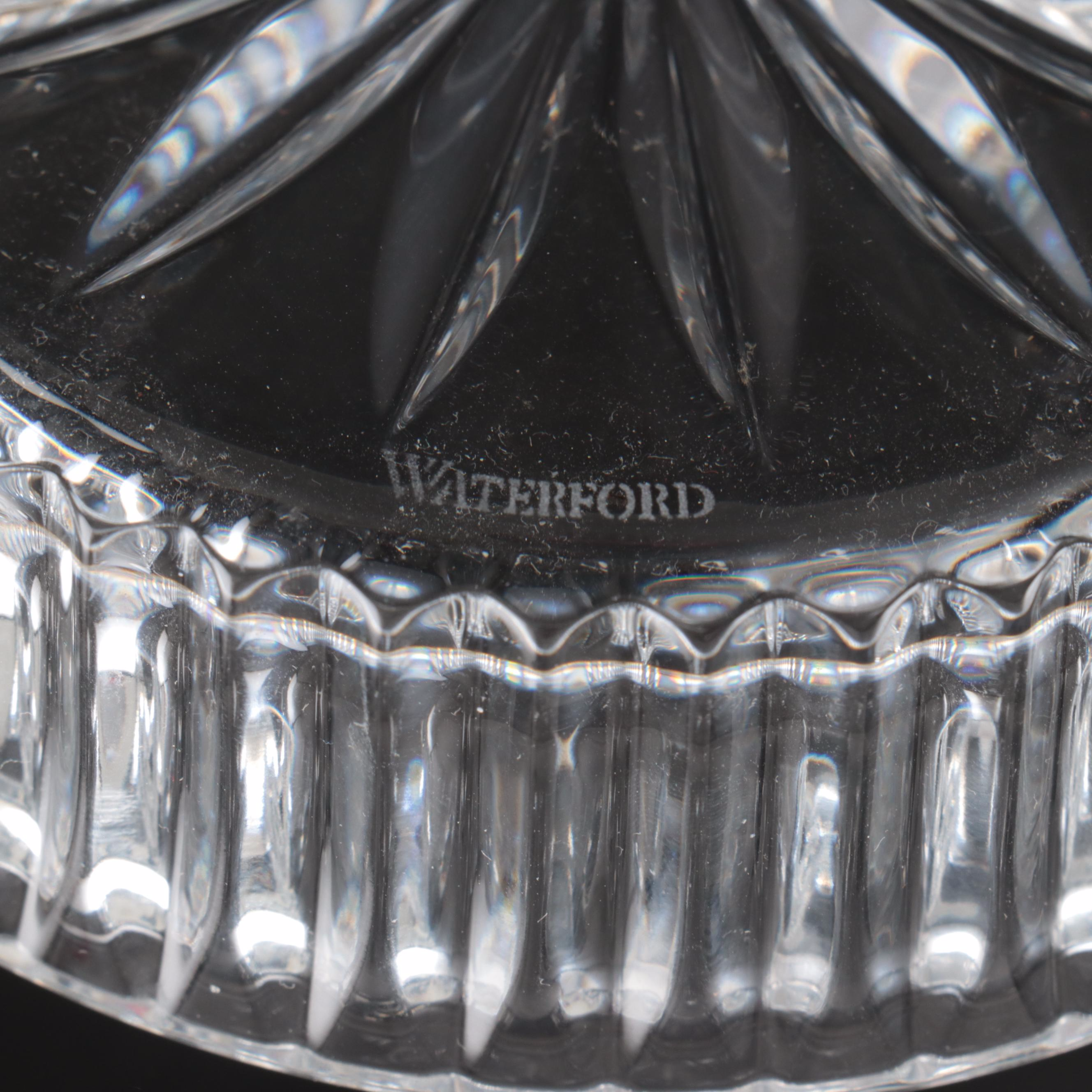 Waterford "Ashbourne" Cut Crystal Biscuit Barrel with Other Crystal Tableware