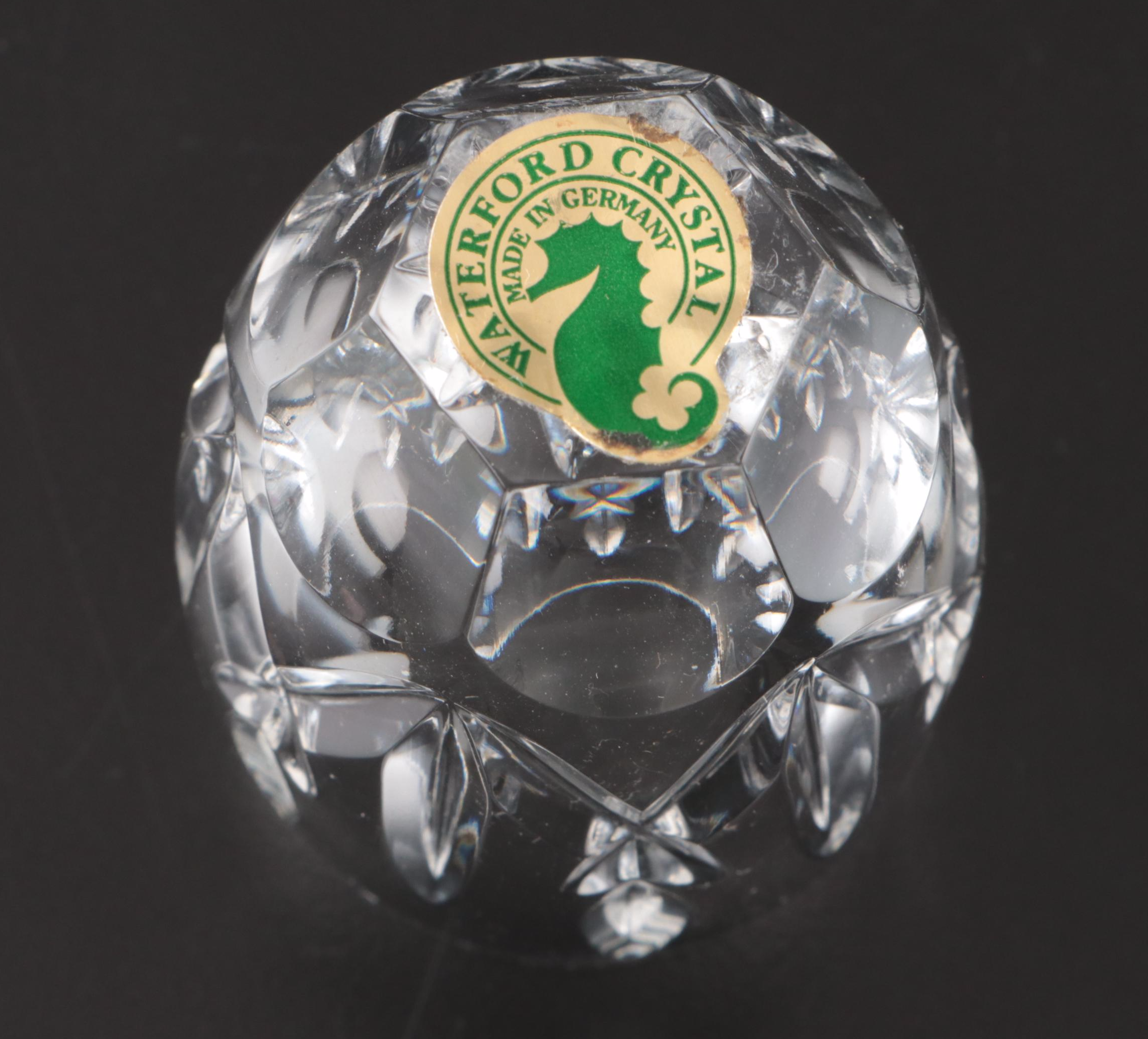 Waterford "Ashbourne" Cut Crystal Biscuit Barrel with Other Crystal Tableware