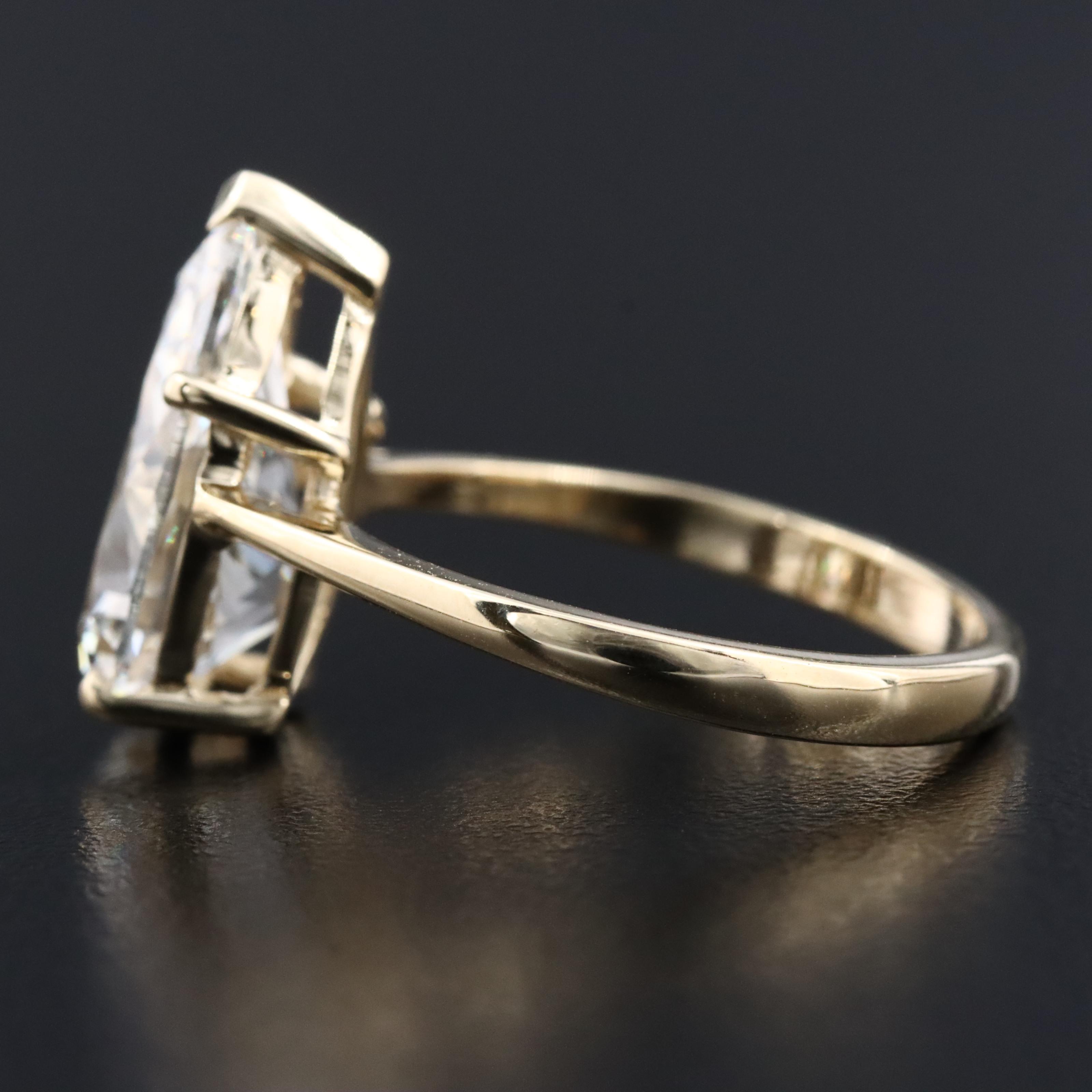 14K 4.17 CT Lab Grown Diamond Solitaire Ring with IGI Report