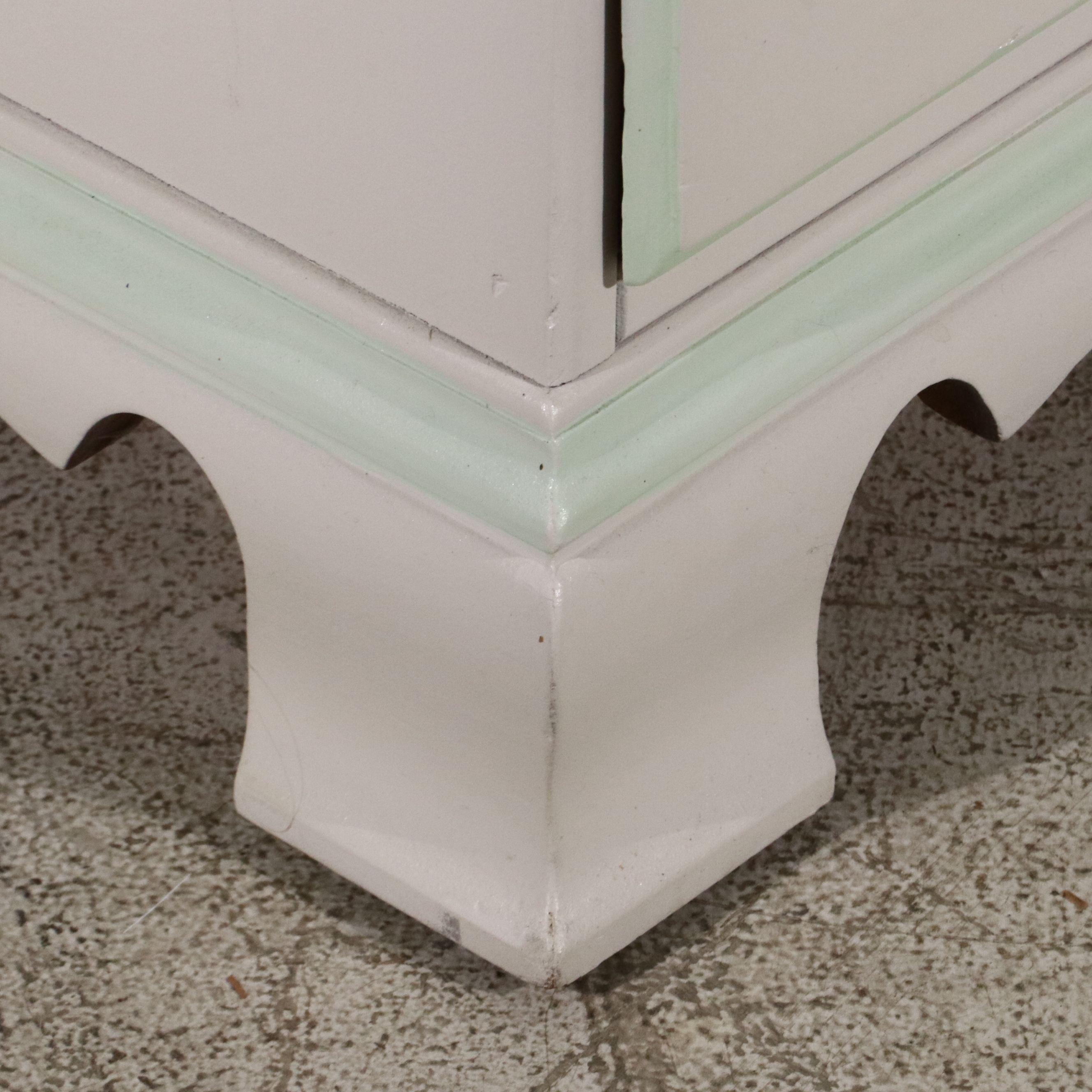 Chippendale Style White Painted Maple Chest of Drawers