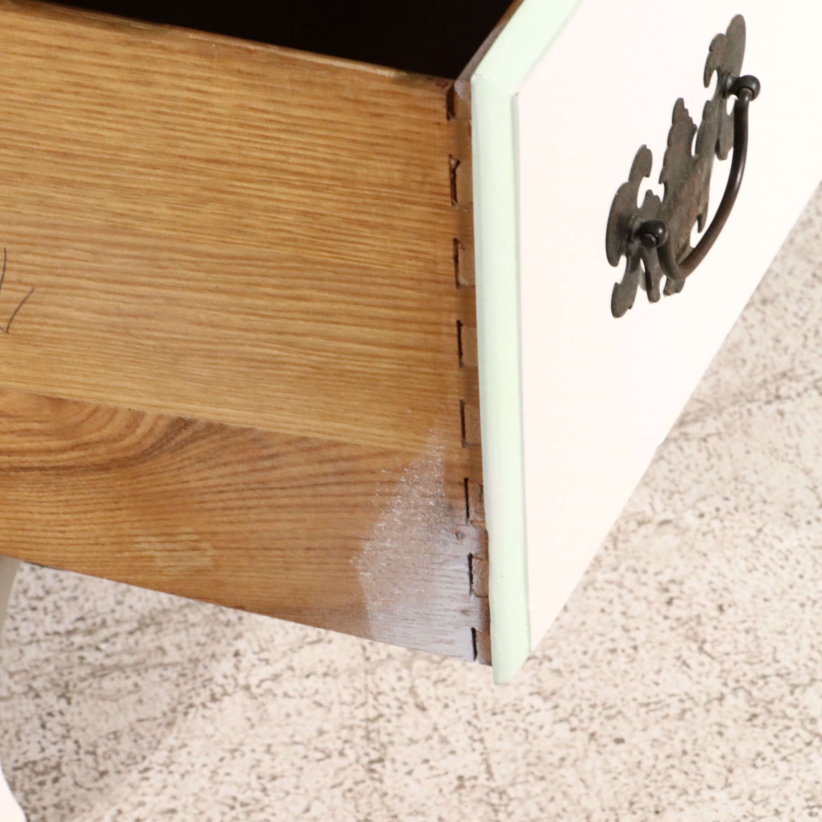 Chippendale Style White Painted Maple Chest of Drawers