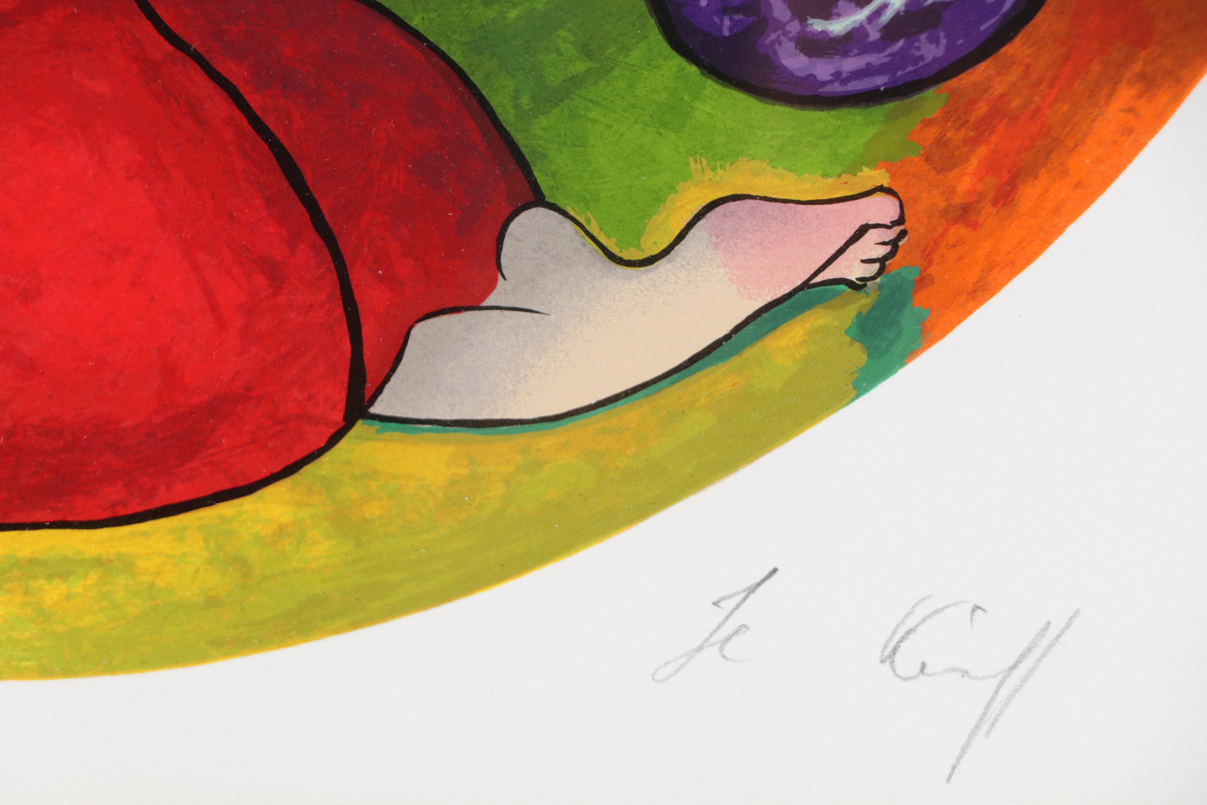 Linda Le Kinff Serigraph "L'Orchidee Noire"