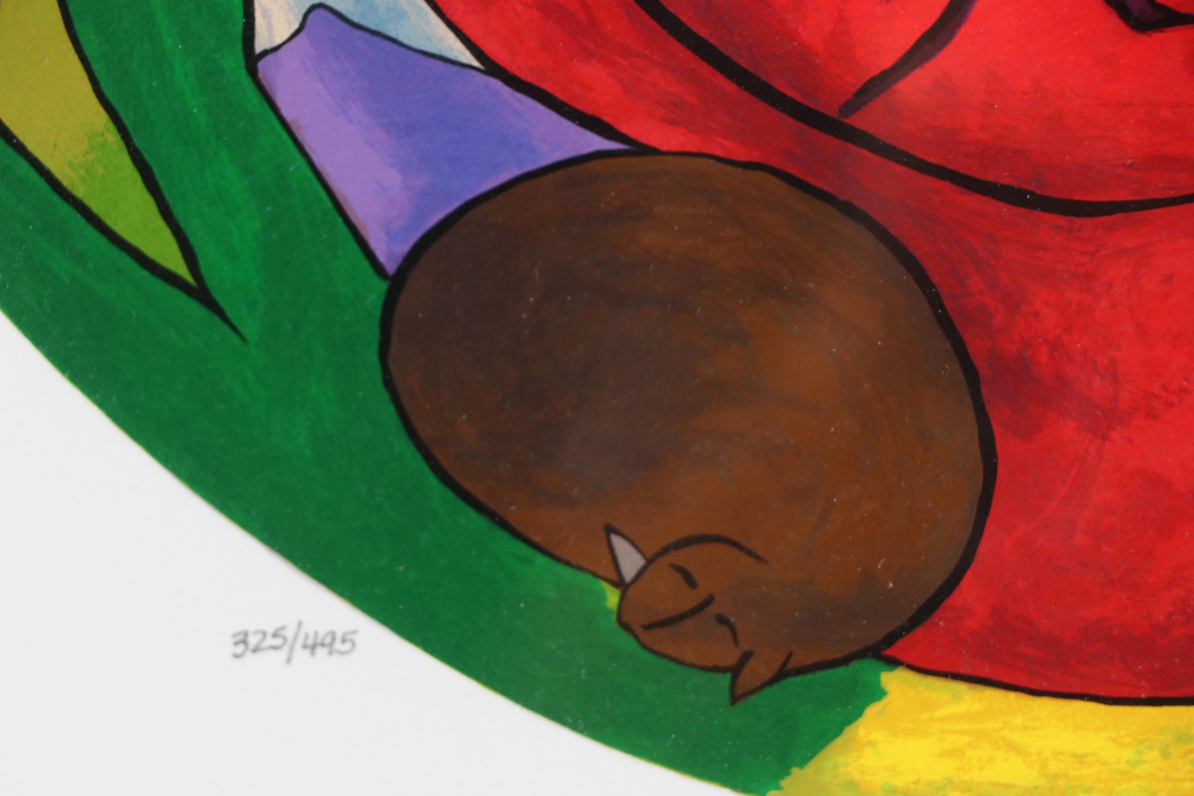 Linda Le Kinff Serigraph "L'Orchidee Noire"