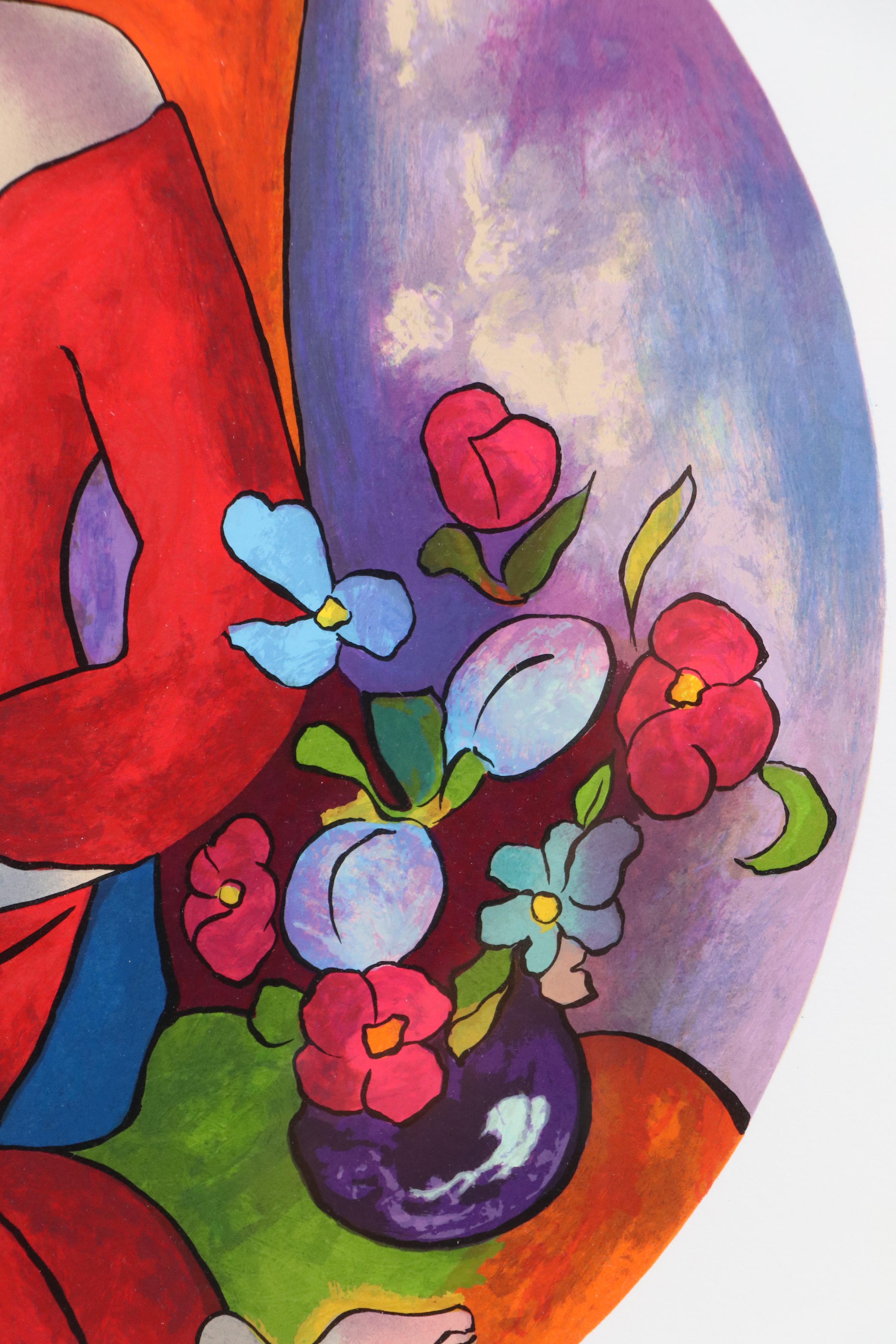 Linda Le Kinff Serigraph "L'Orchidee Noire"