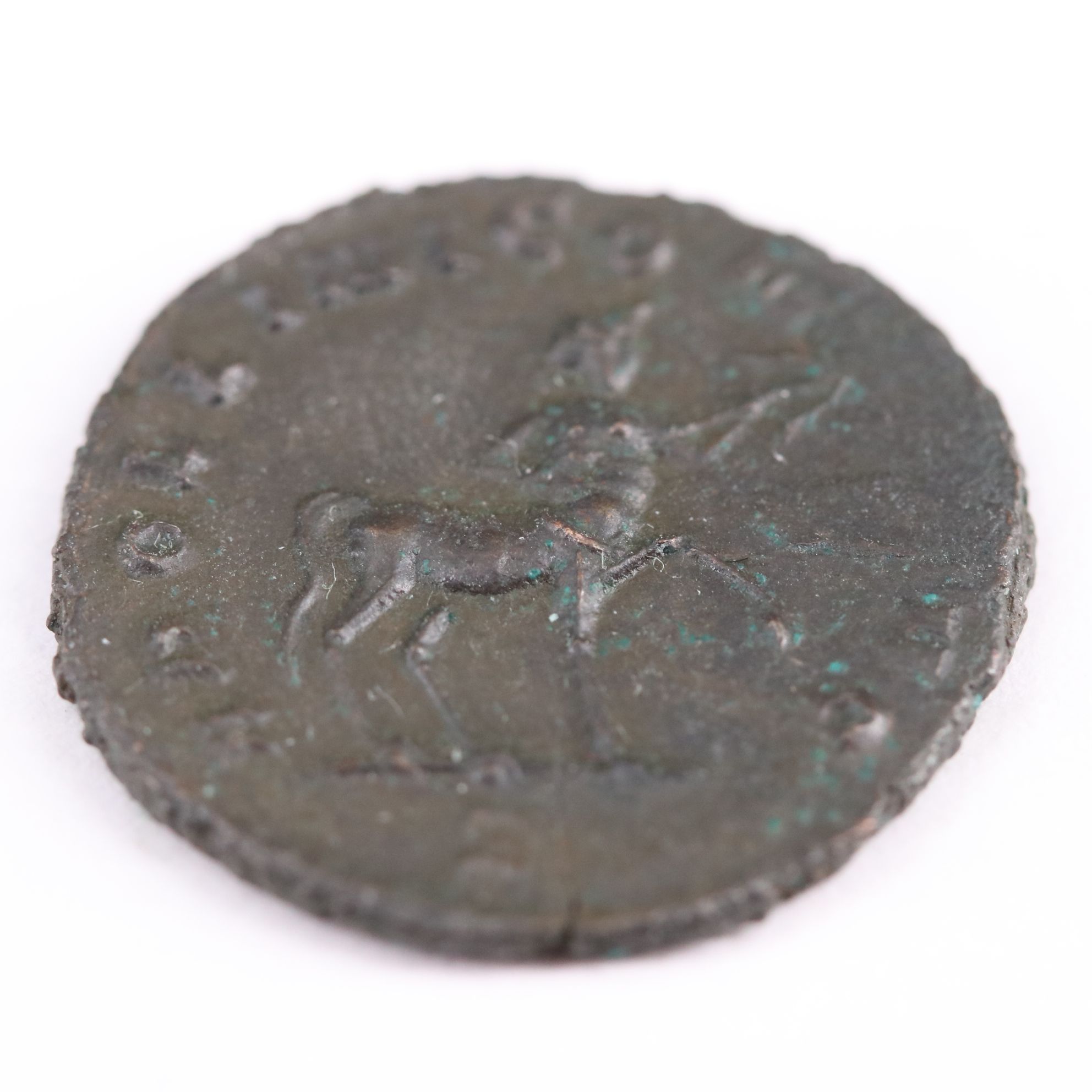 Ancient Roman Imperial Æ Antoninianus Coin of Gallienus, ca. 255 A.D.