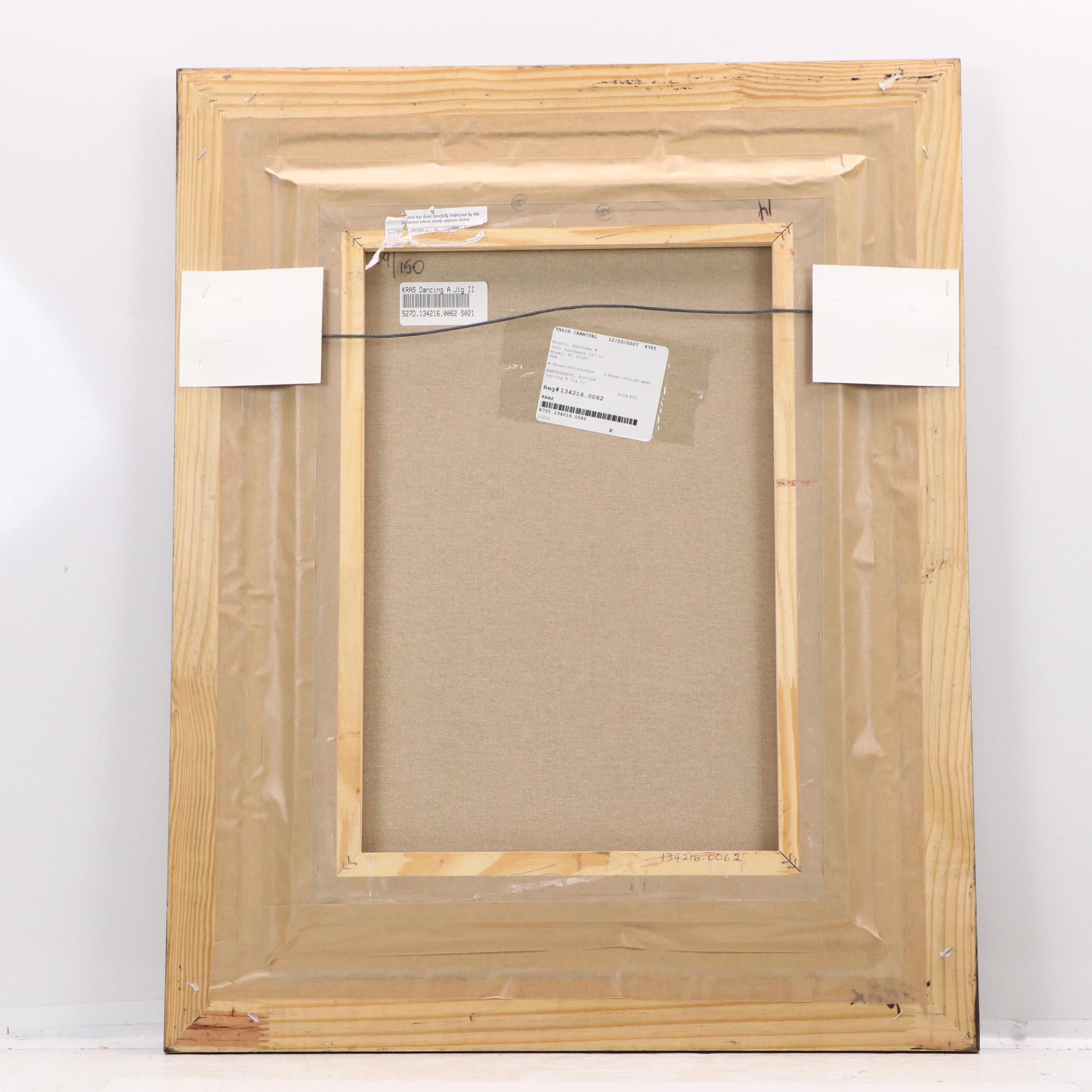 Anatole Krasnyansky Serigraph "Dancing a Jig II"