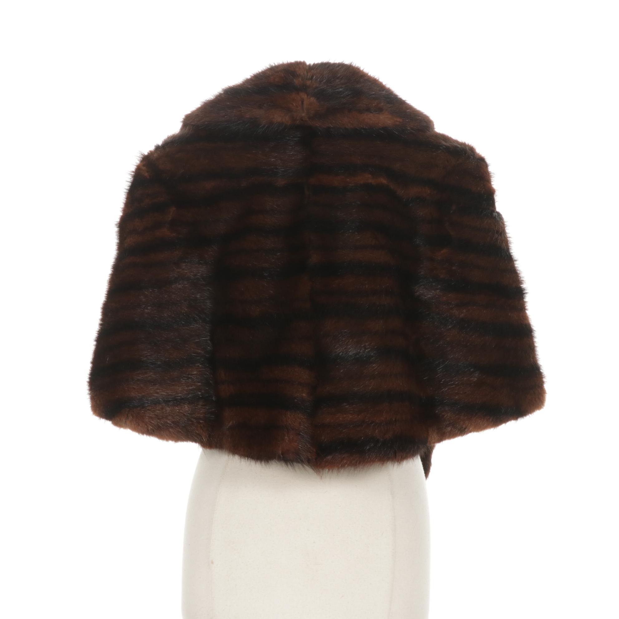 Muskrat Fur Capelet Stole by I.R. Fox