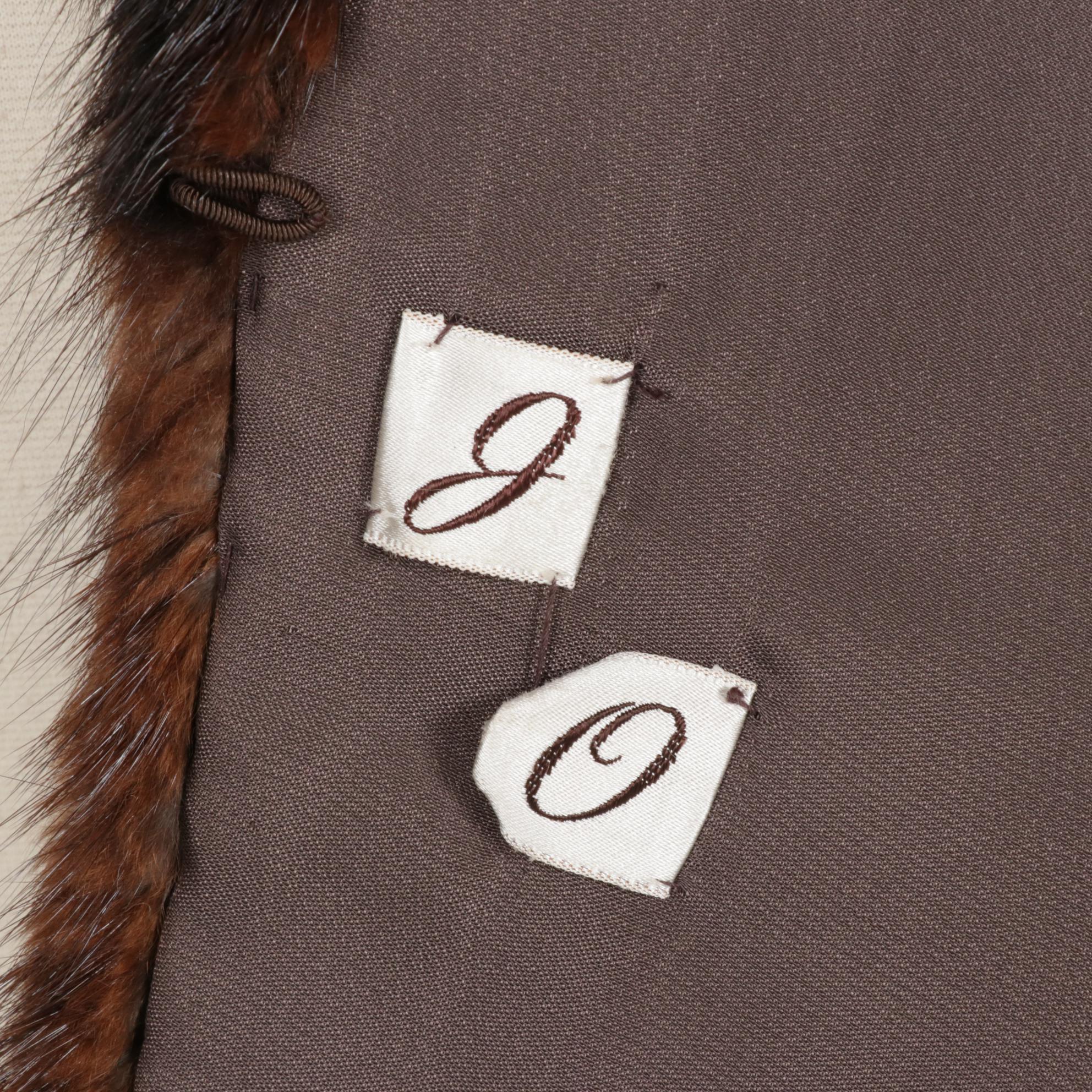 Muskrat Fur Capelet Stole by I.R. Fox