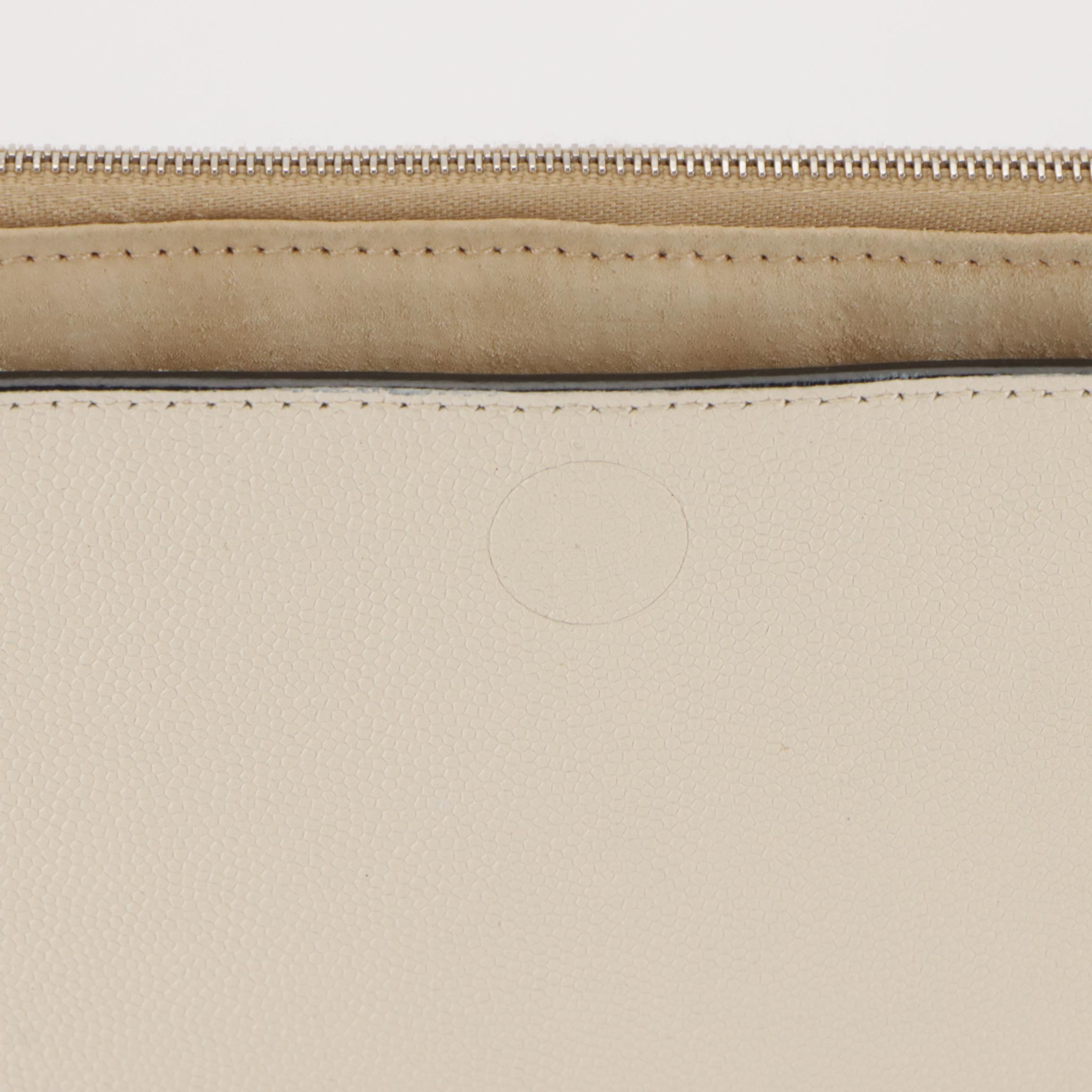 The Row Multi-Pouch Crossbody Bag in Ivory Grained Leather