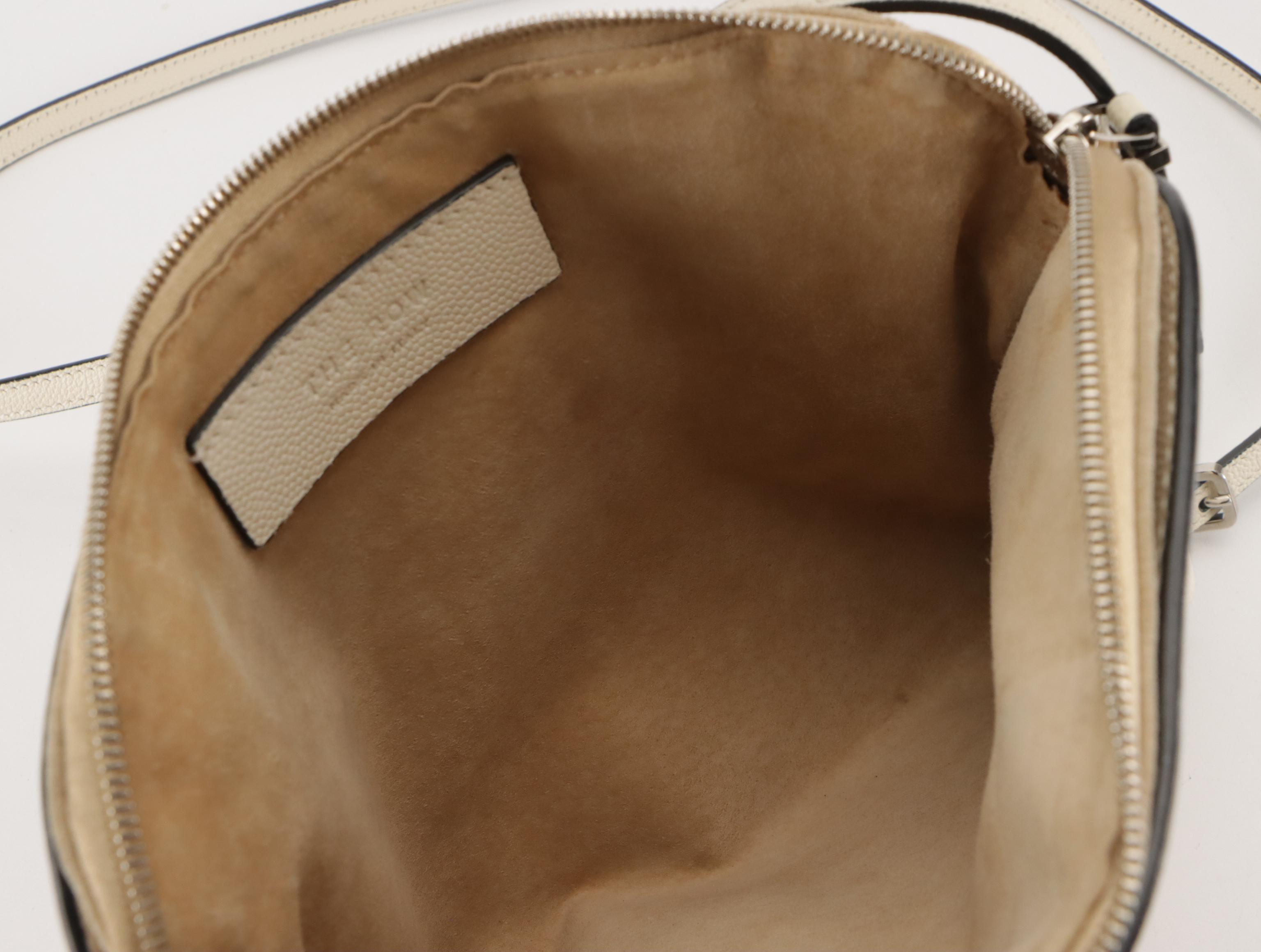 The Row Multi-Pouch Crossbody Bag in Ivory Grained Leather