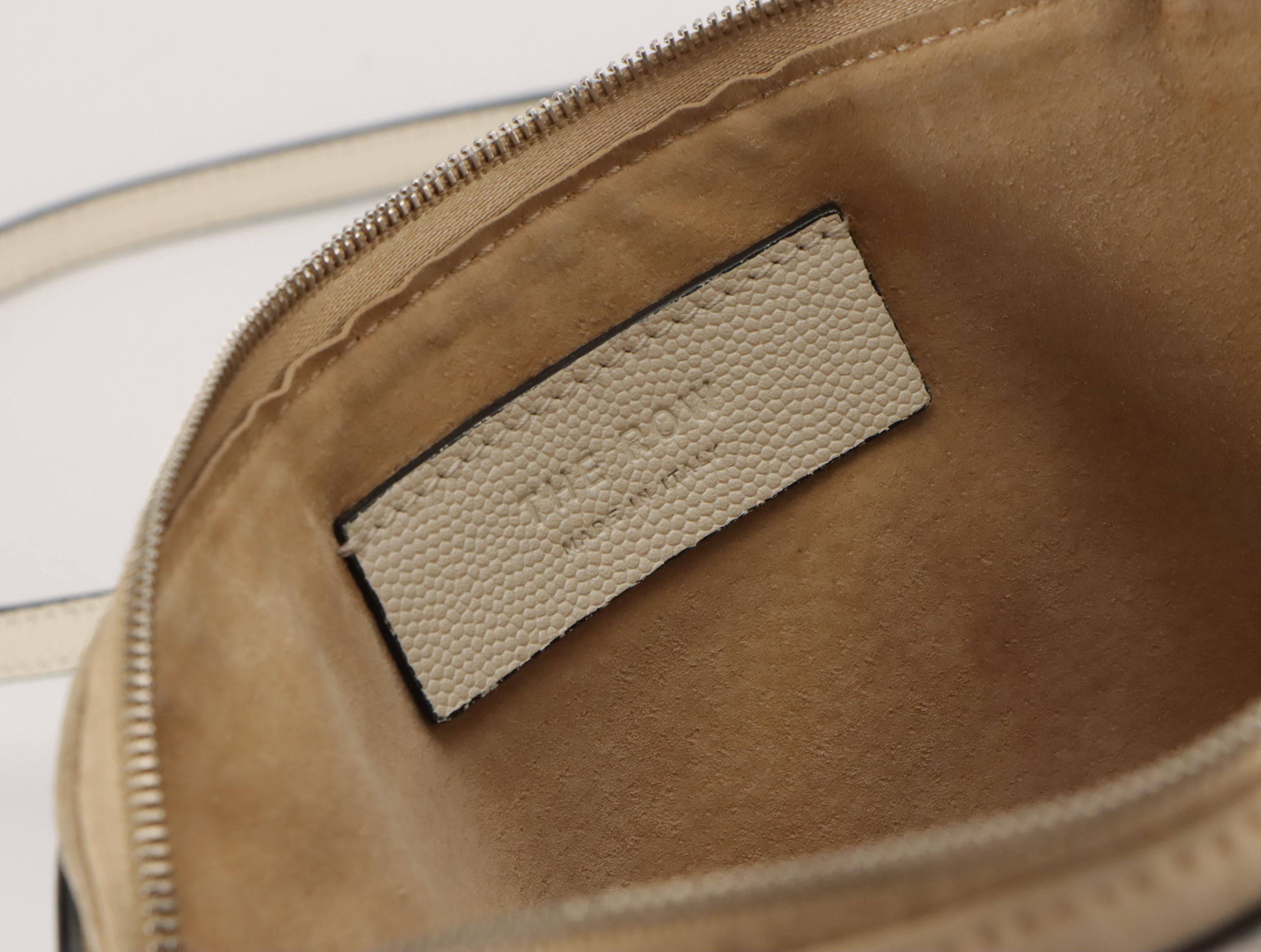 The Row Multi-Pouch Crossbody Bag in Ivory Grained Leather