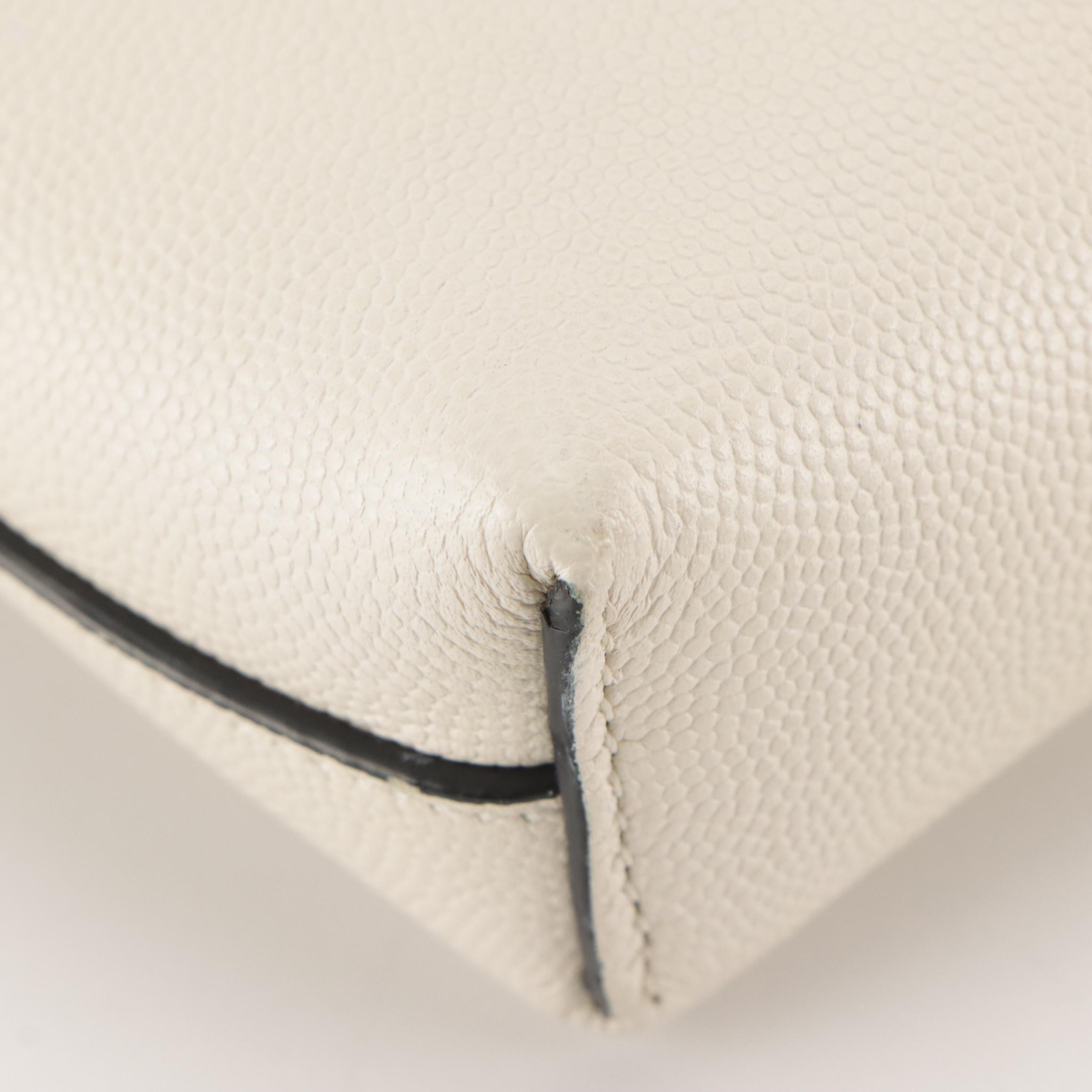 The Row Multi-Pouch Crossbody Bag in Ivory Grained Leather