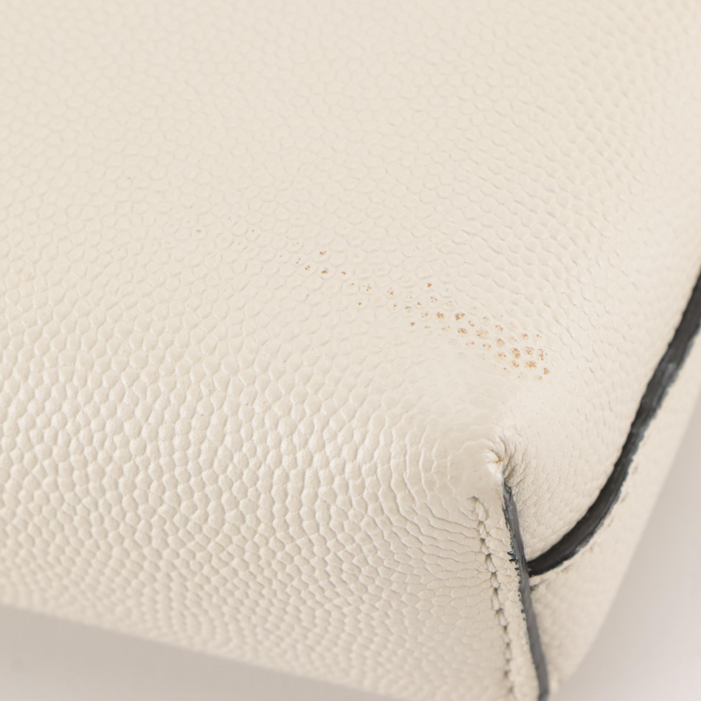 The Row Multi-Pouch Crossbody Bag in Ivory Grained Leather