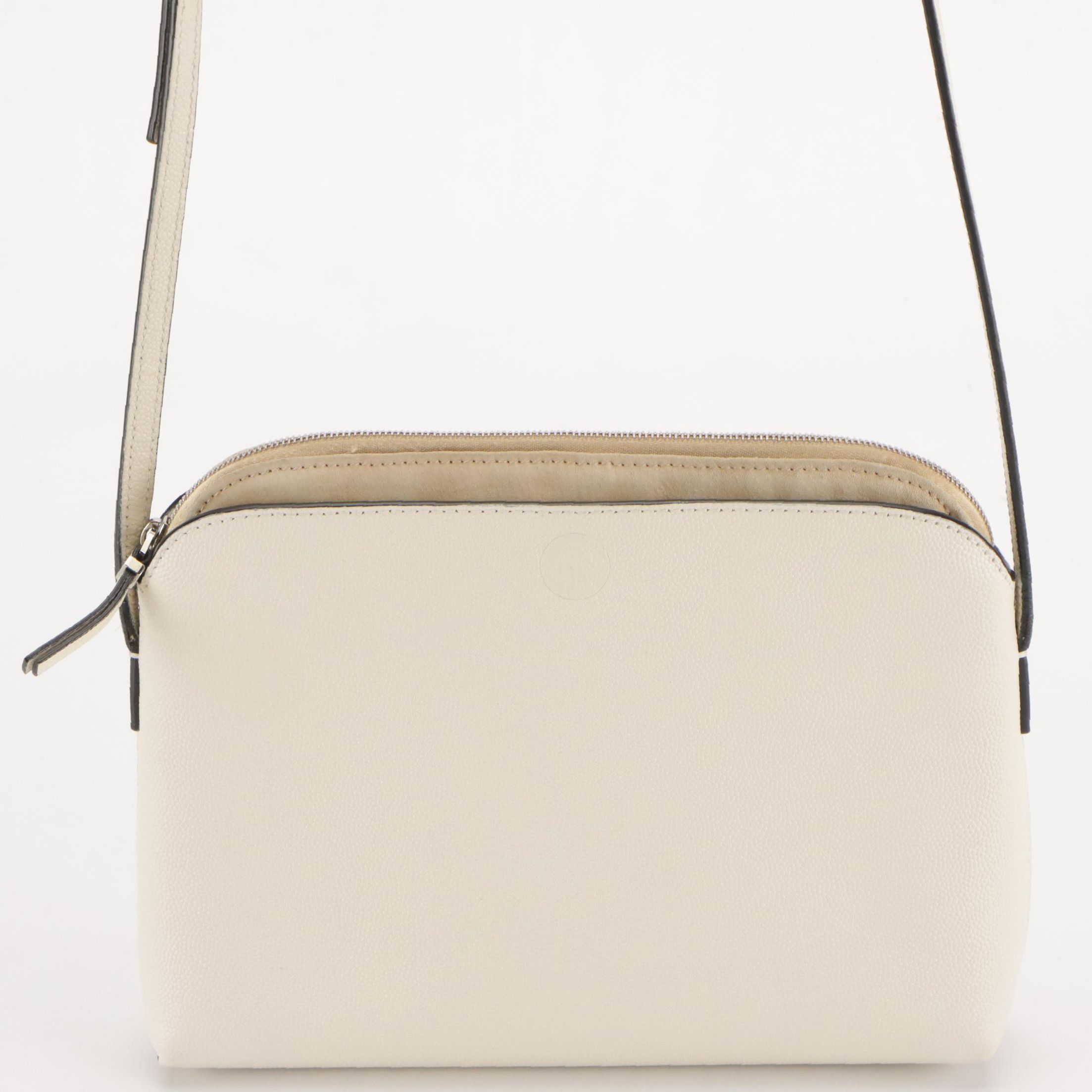 The Row Multi-Pouch Crossbody Bag in Ivory Grained Leather