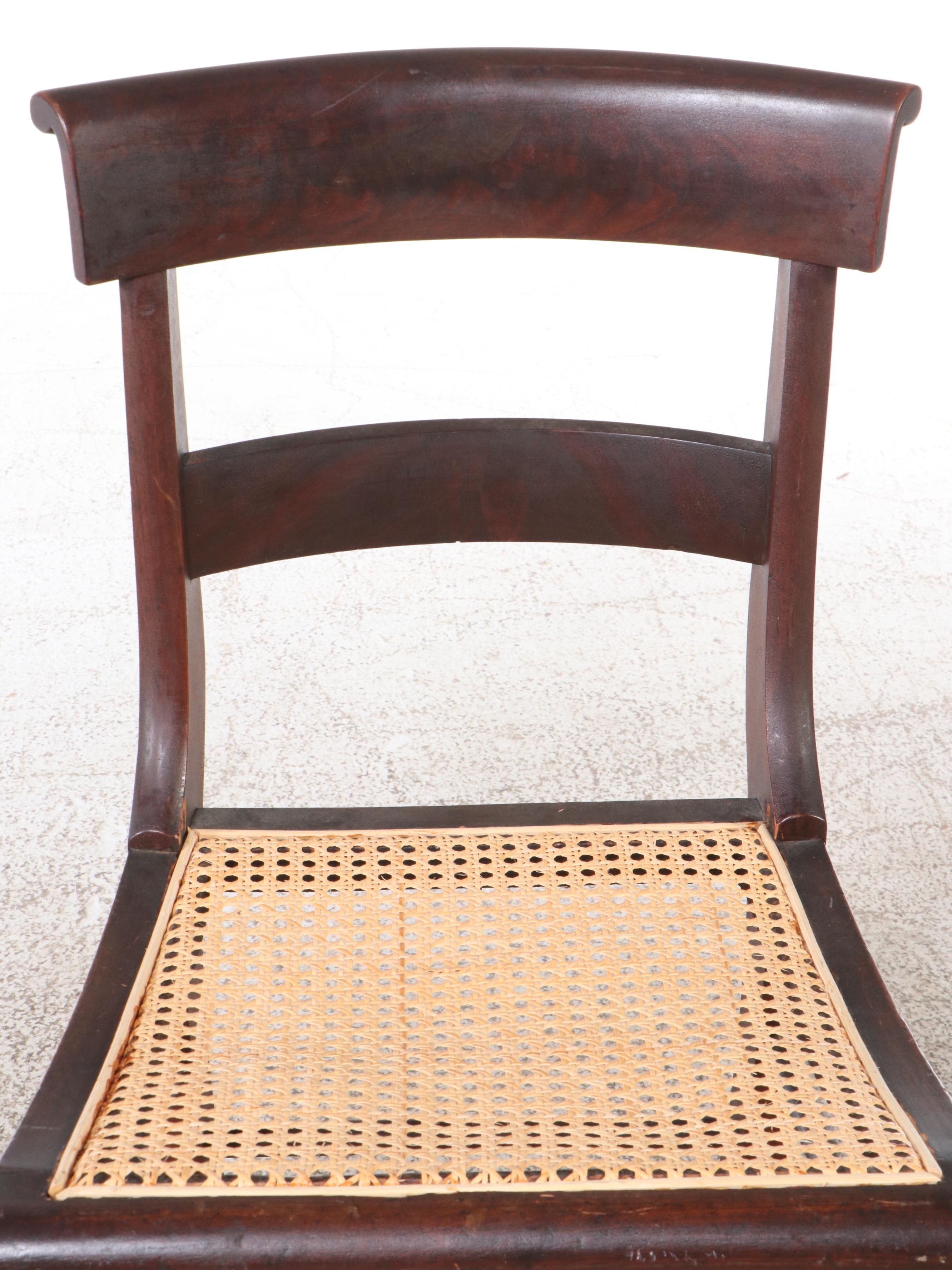 Federal Style Dining Table with Eleven Caned Seat Side Chairs