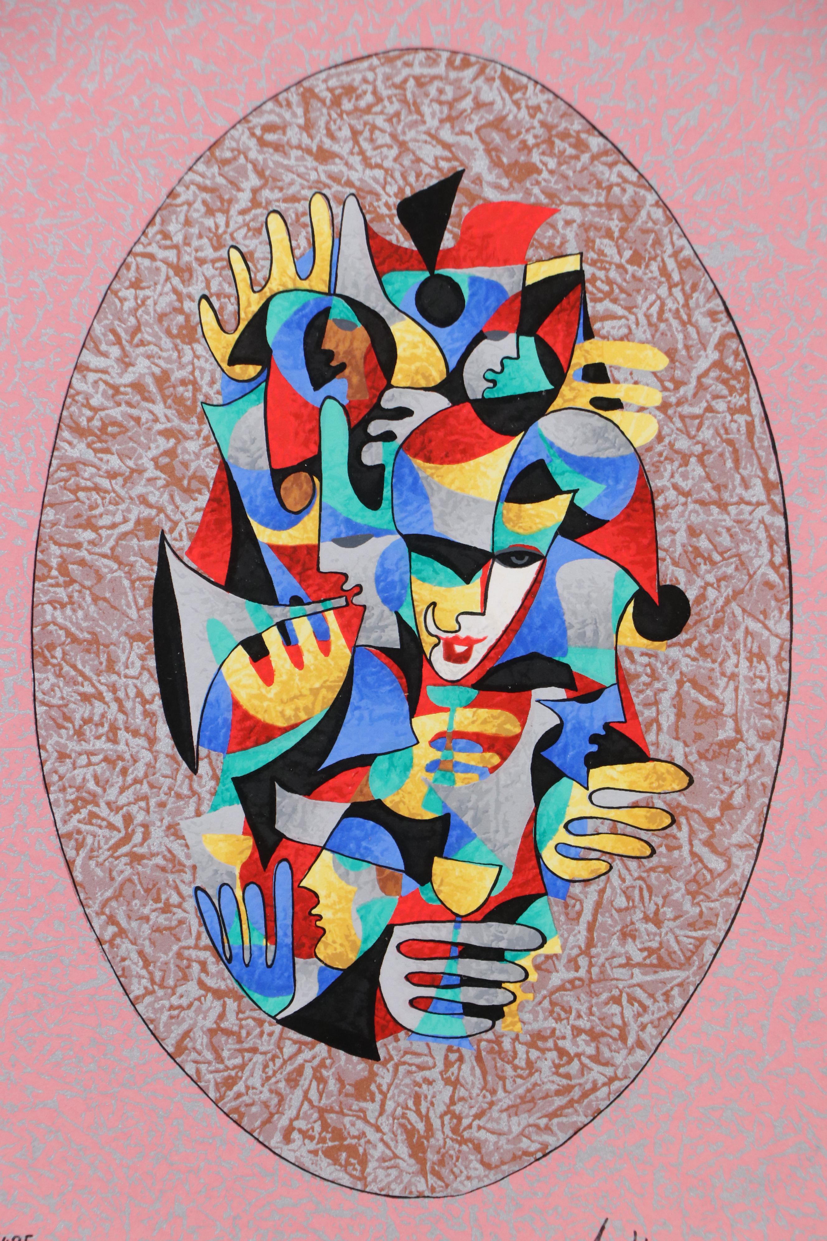 Anatole Krasnyansky Serigraph "Trumpeter's Toast"