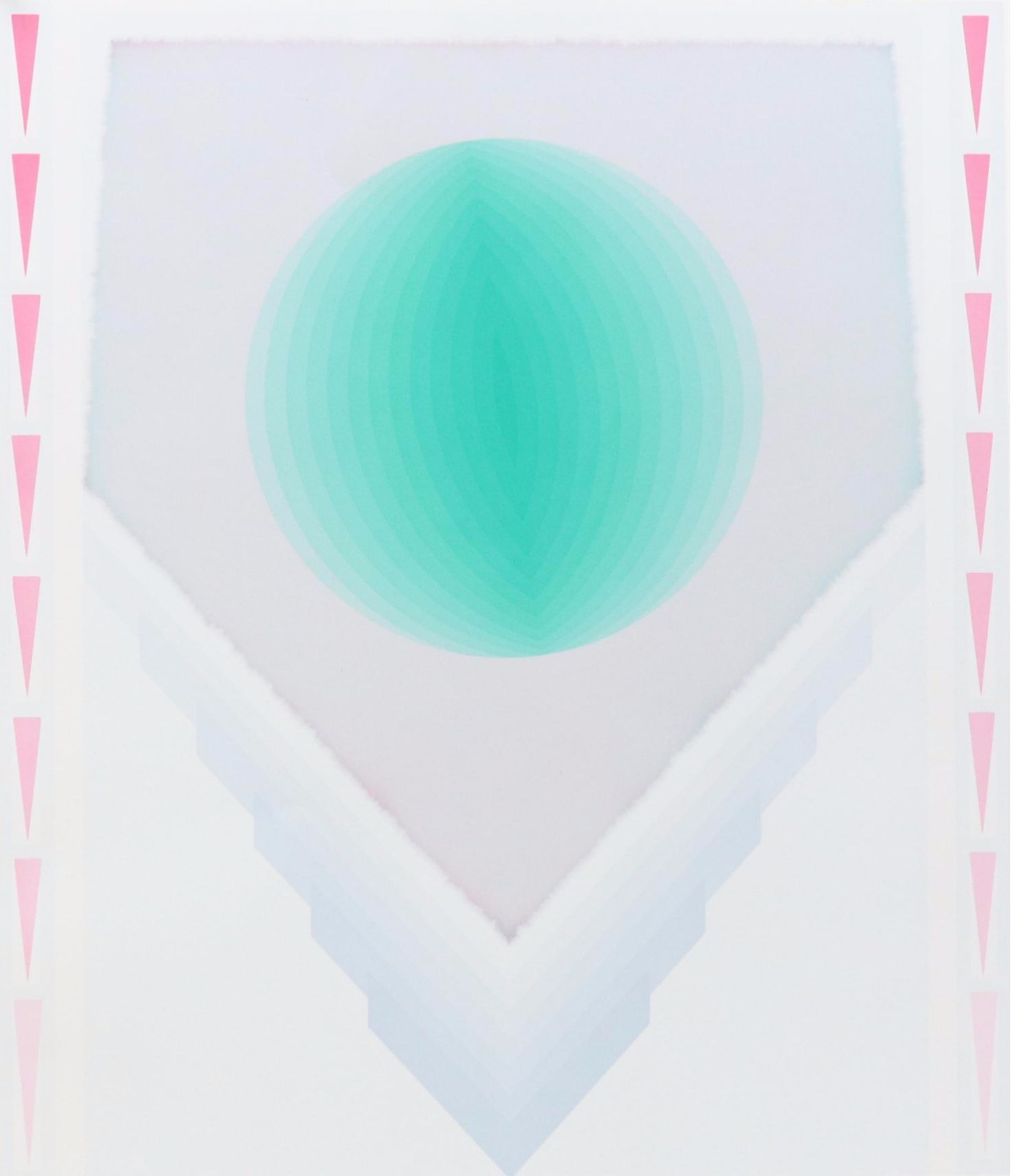 Nobuteru Shimotakahara Op Art Serigraph "Time and Space," Late 20th Century