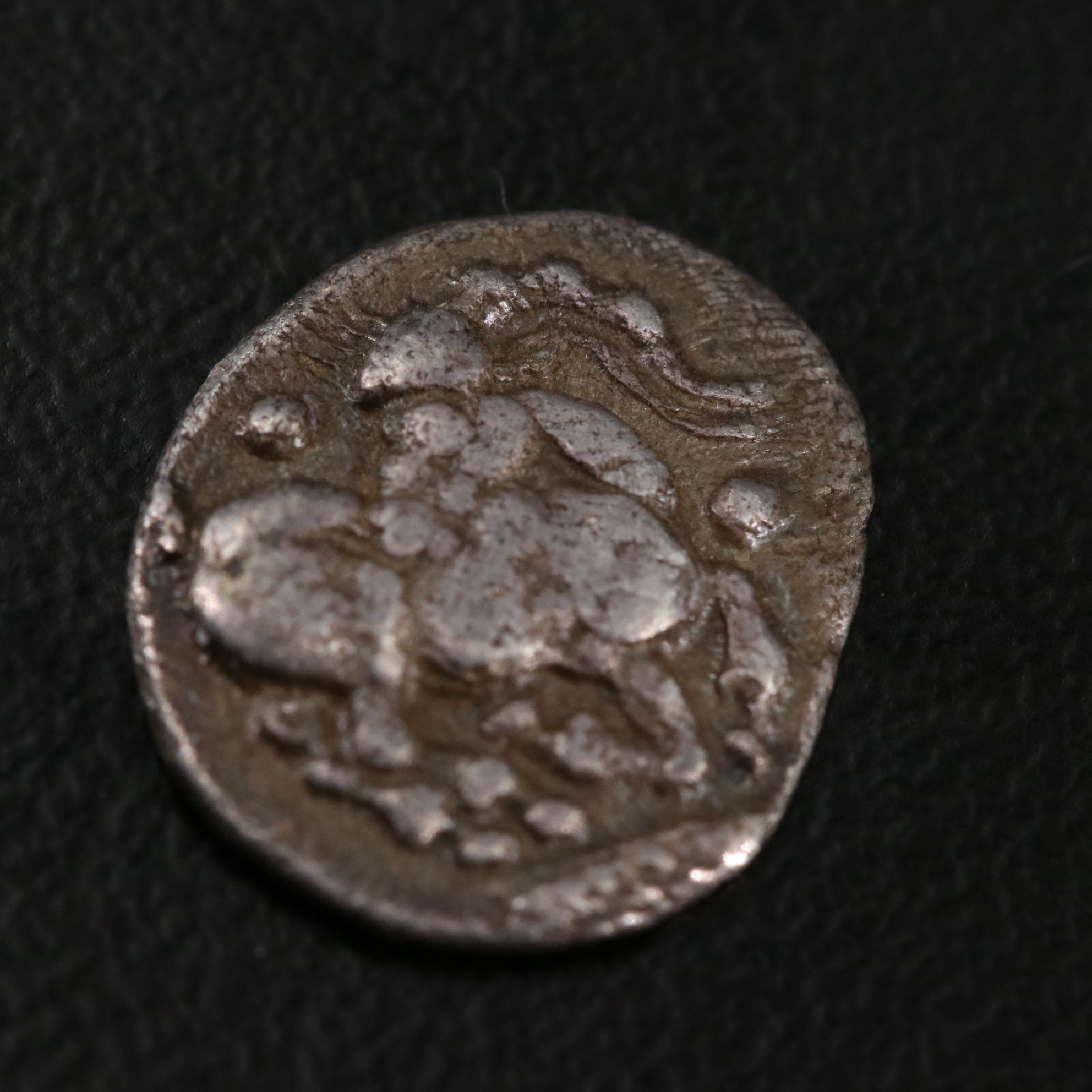 Ancient Thraco-Macedonian Tribes AR Diobol Coin, ca. 480 B.C.