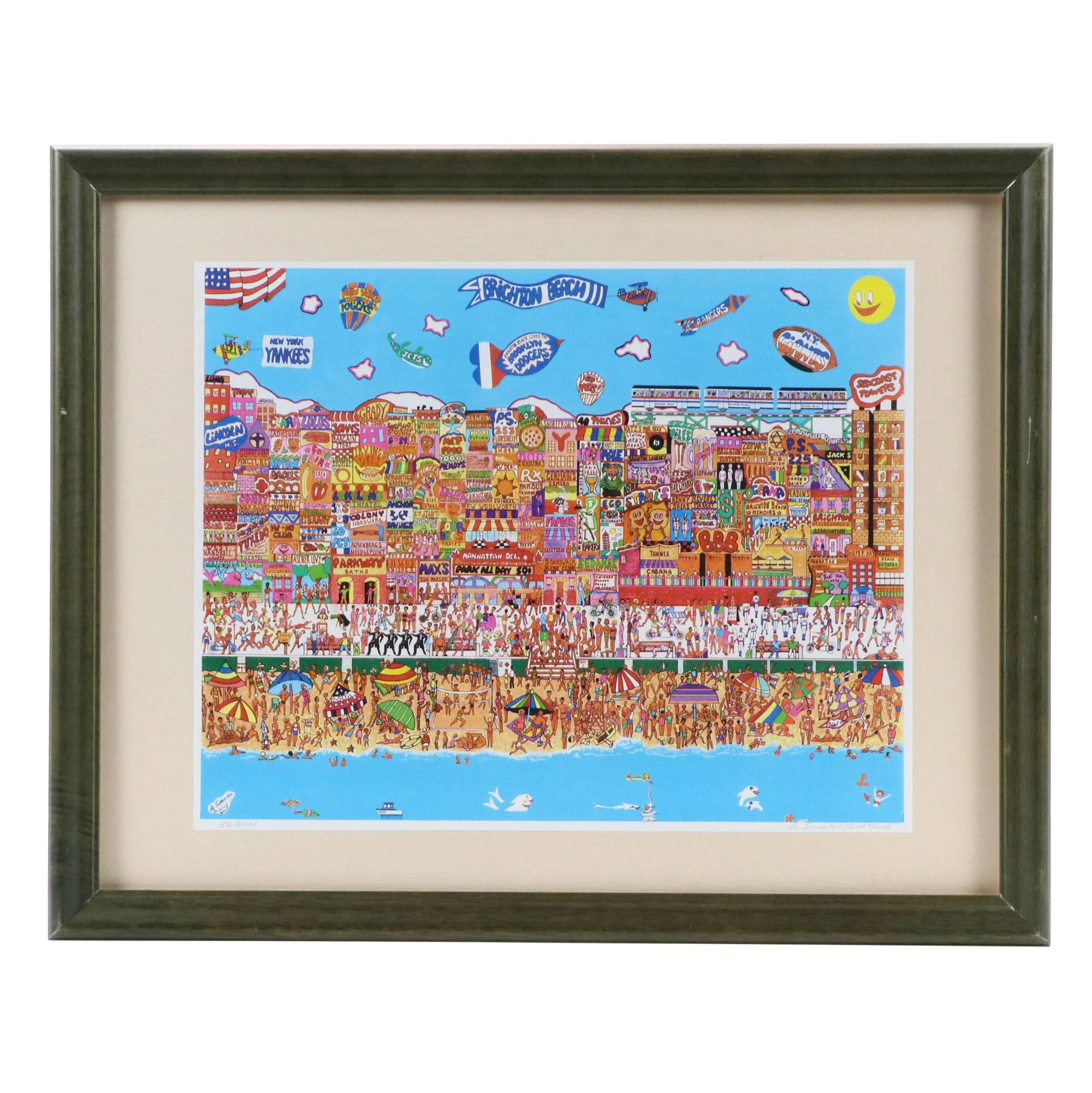 Al Schreiber and Jill Hand Digital Print "Brighton Beach"