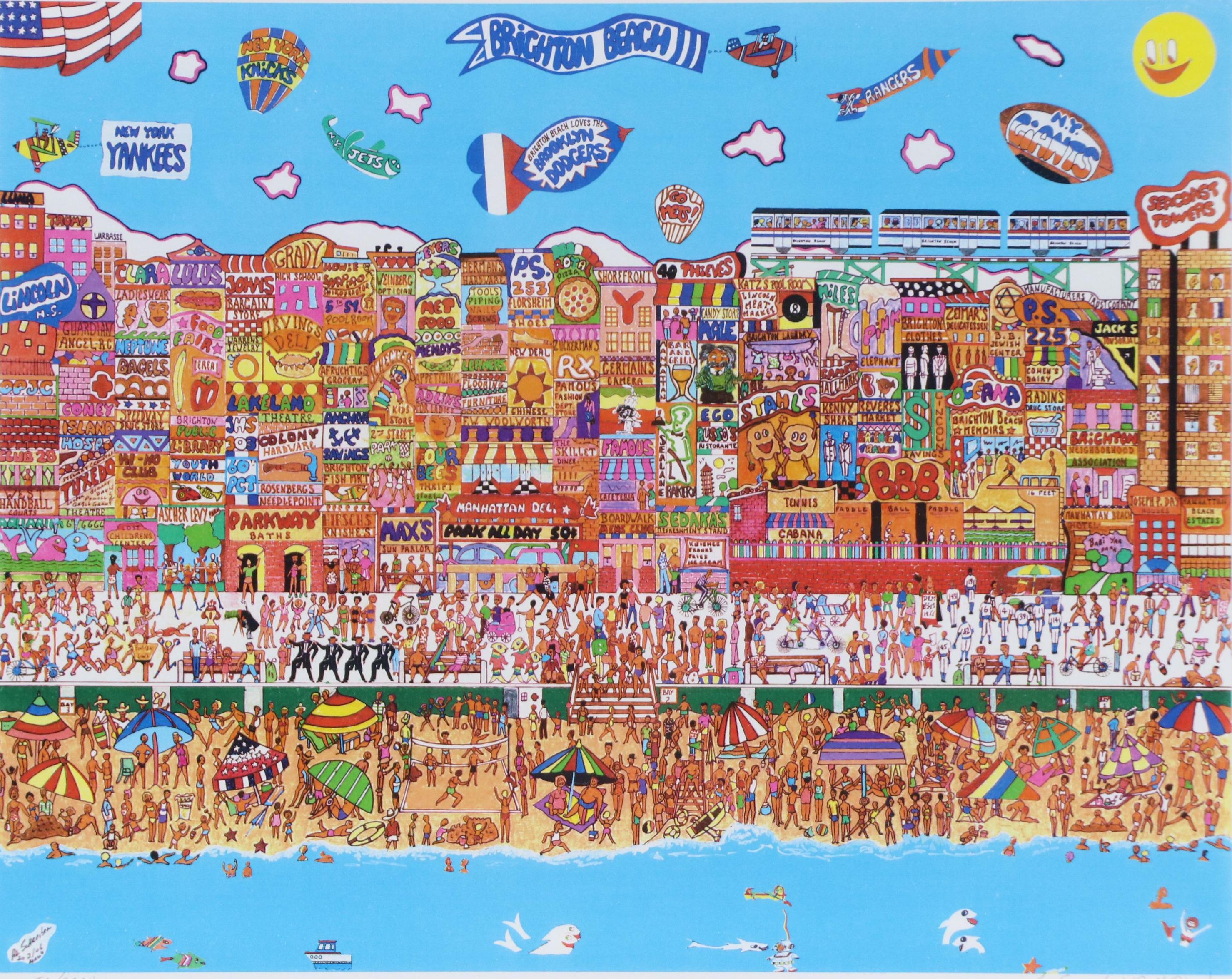 Al Schreiber and Jill Hand Digital Print "Brighton Beach"