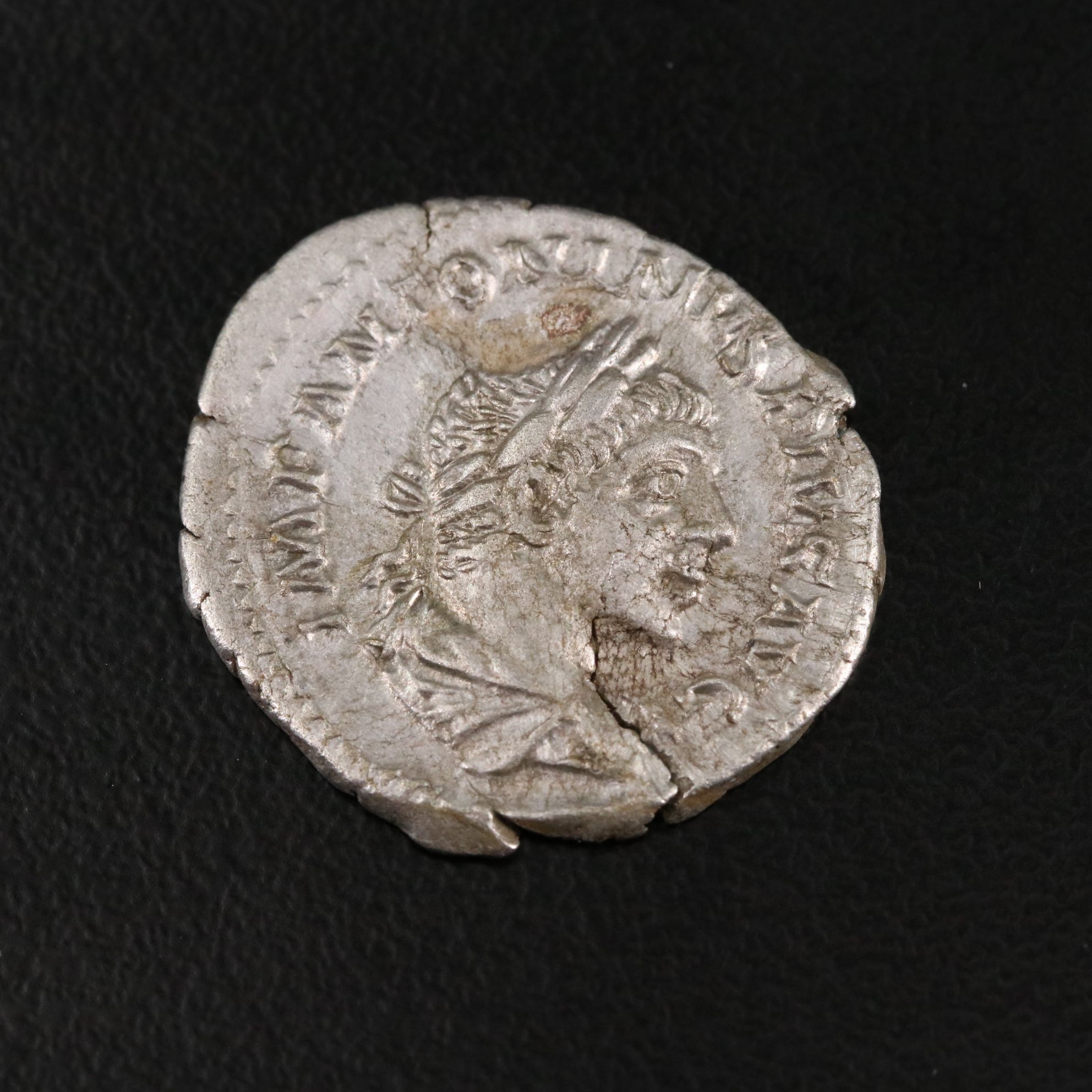 Ancient Roman Imperial AR Denarius Coin of Elagabalus, ca. 218 A.D.