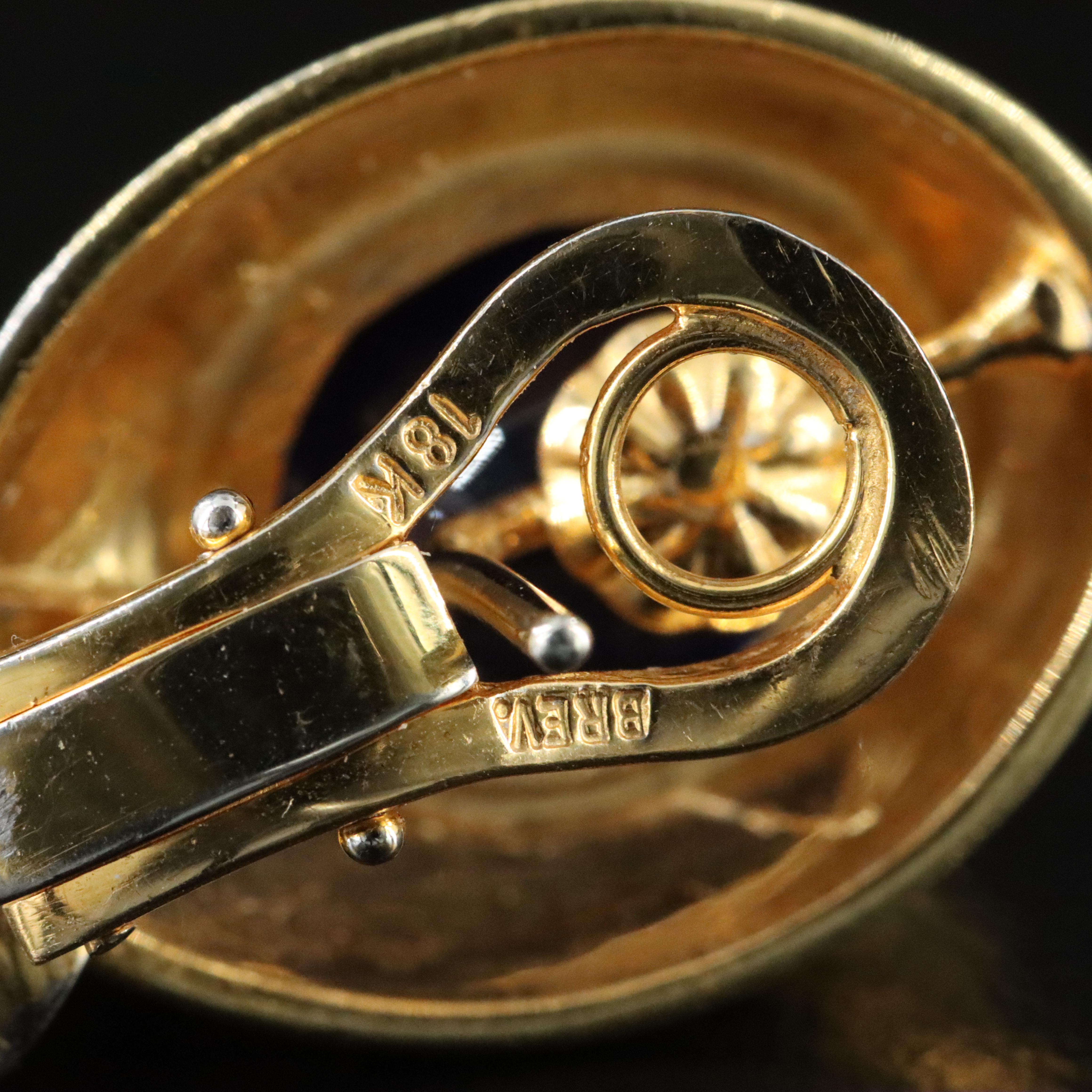 18K Sapphire and Diamond Earrings