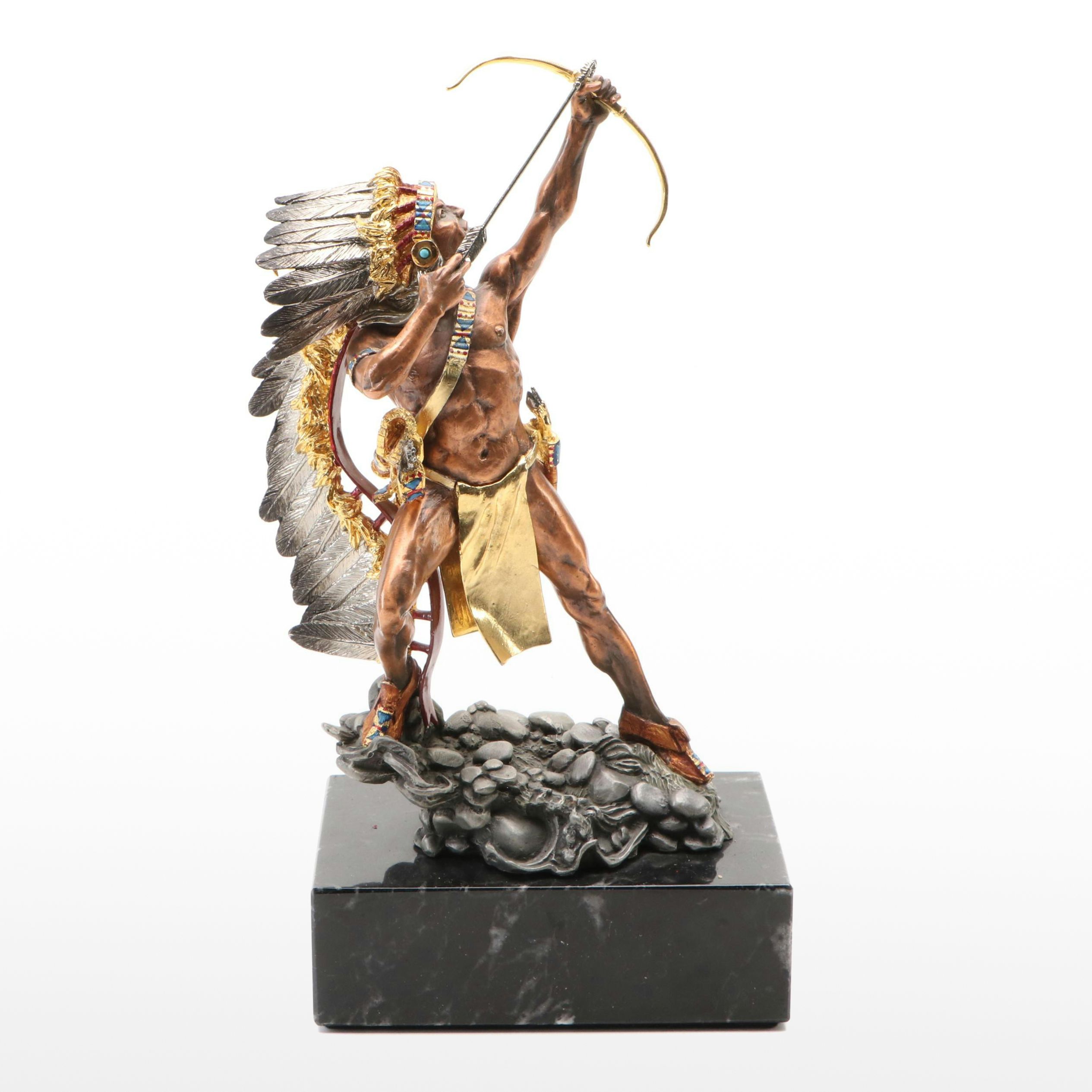 Polychrome Pewter Sculpture After Tim Sullivan, Late 20th Century