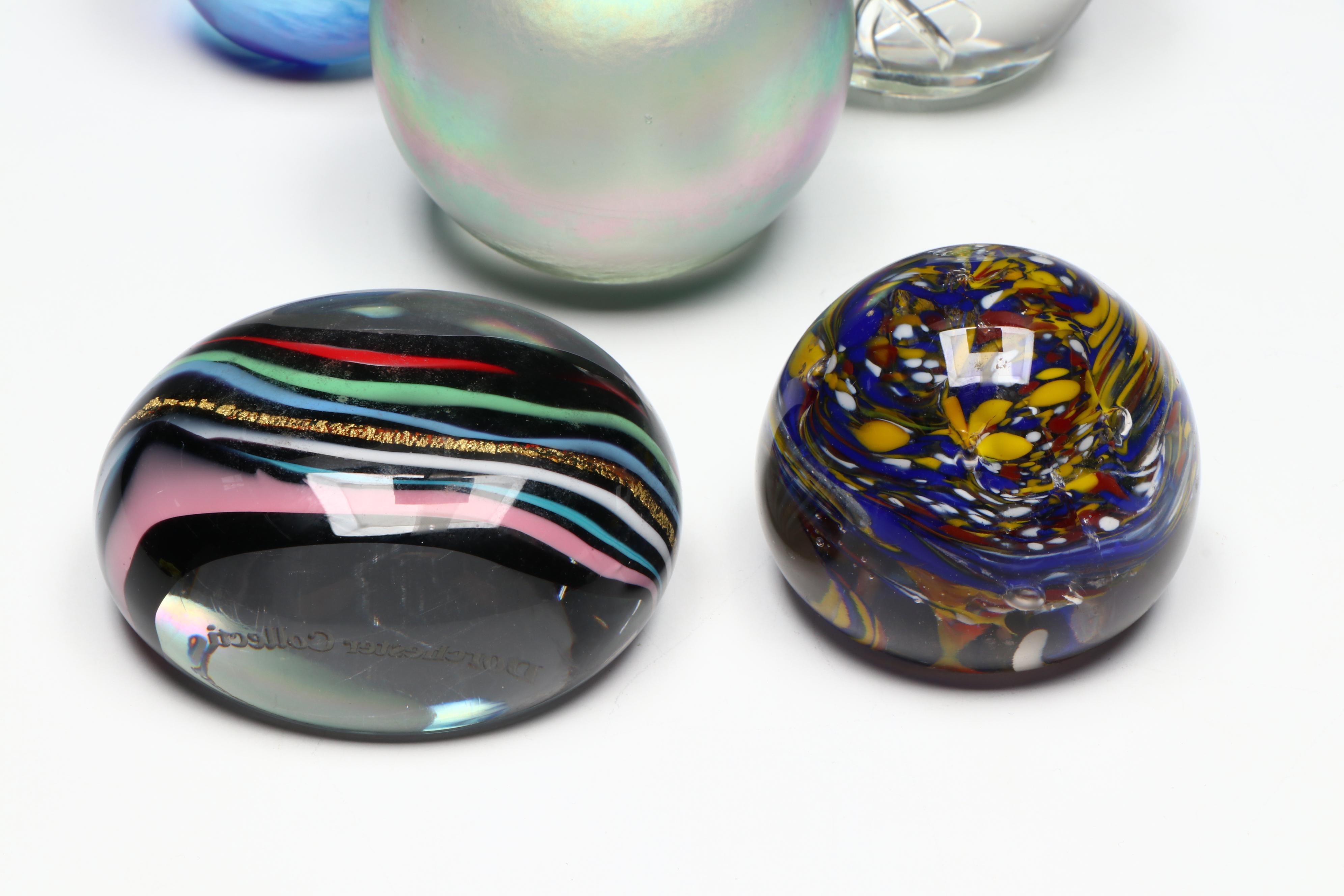 Dorchester Collection Glass Paperweight with Other Glass Paperweights