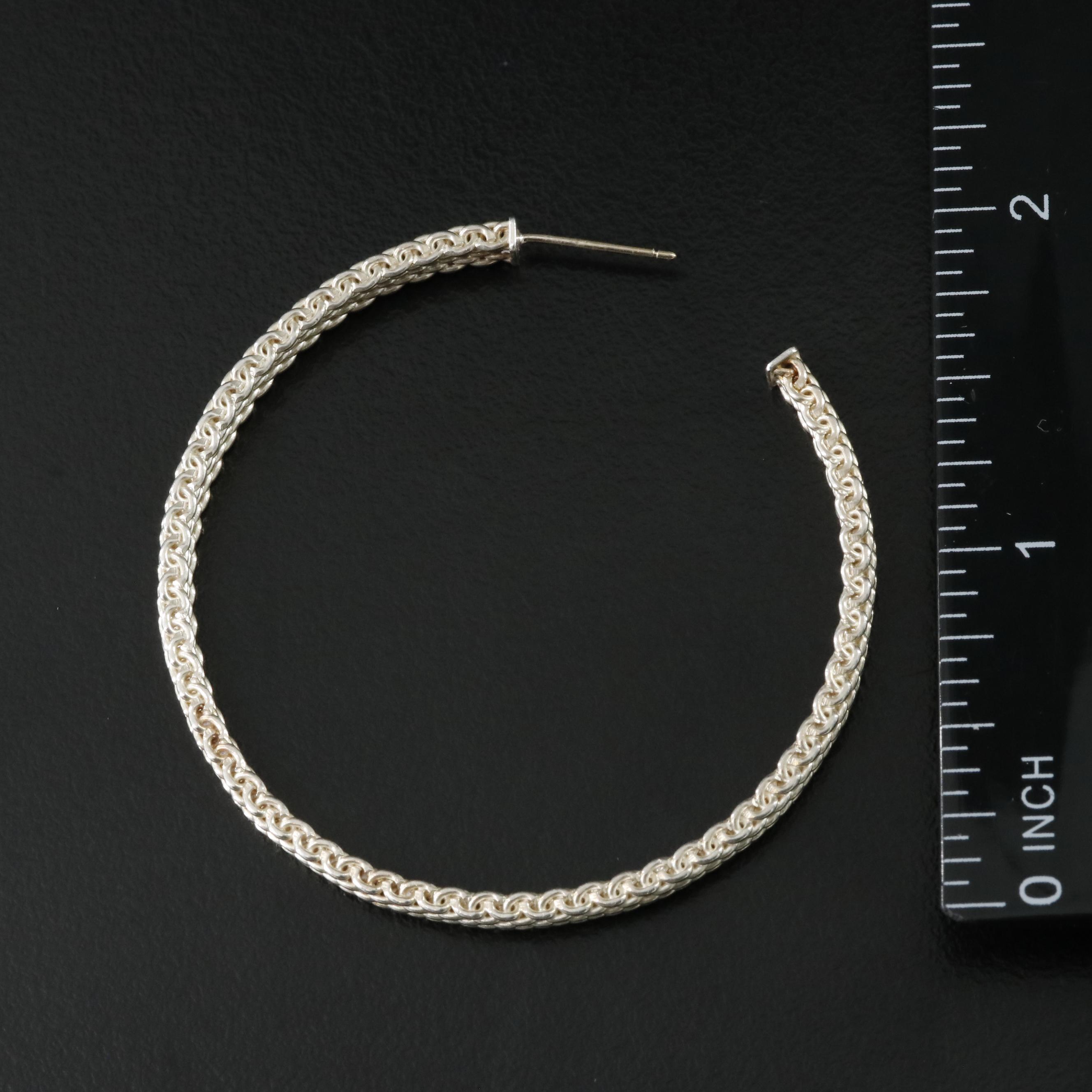Tiffany & Co. Sterling Single Hoop Earring and Service Pin