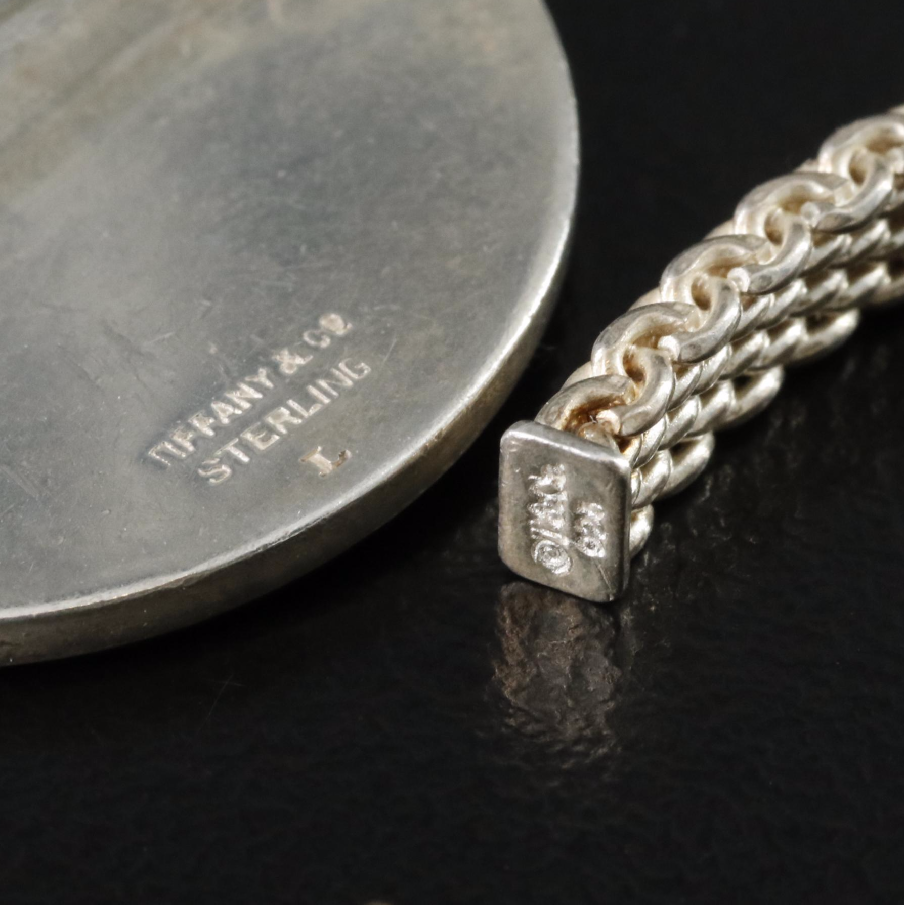 Tiffany & Co. Sterling Single Hoop Earring and Service Pin