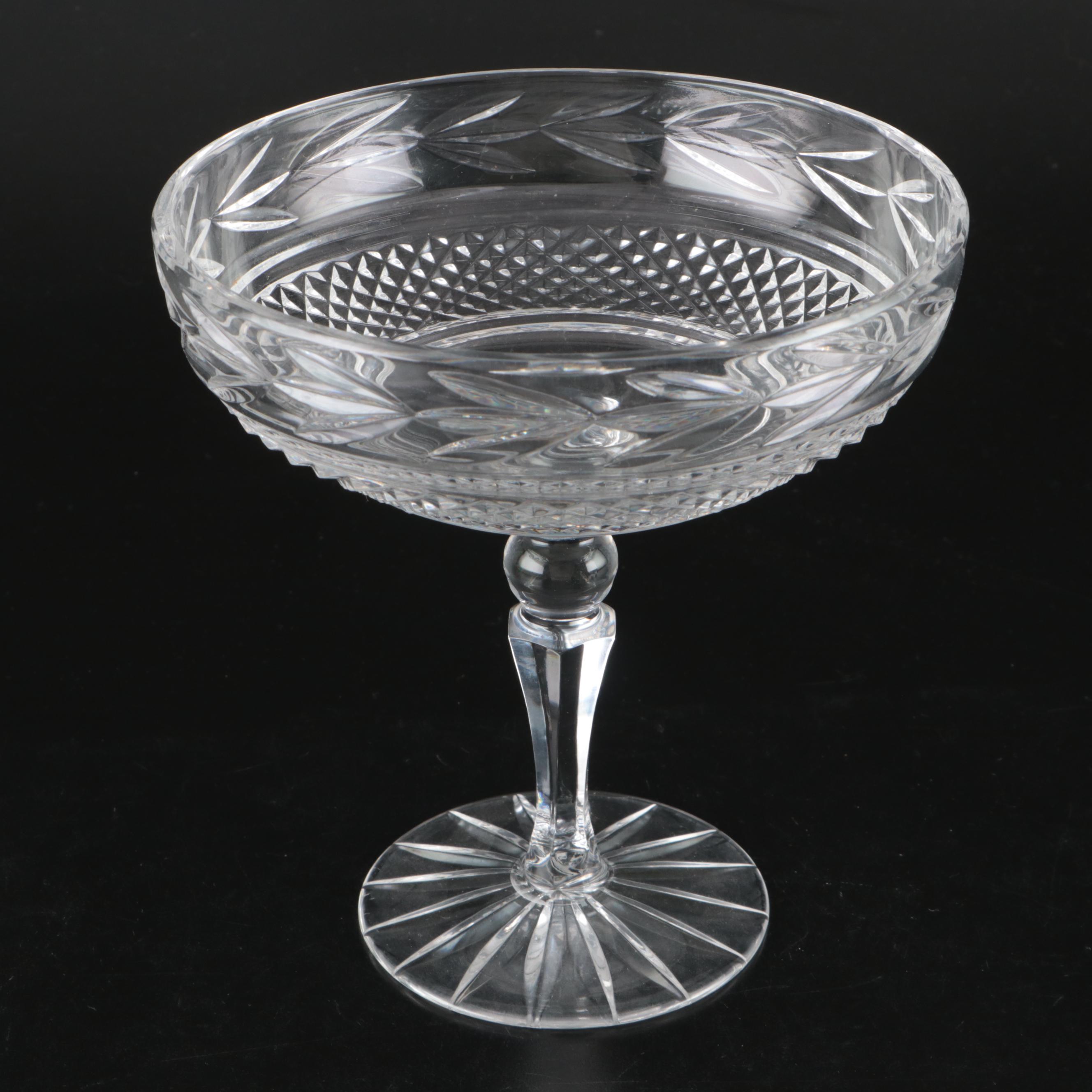 Tudor Star Etched Crystal Stemware with Galway "Leah" Crystal Candy Dish