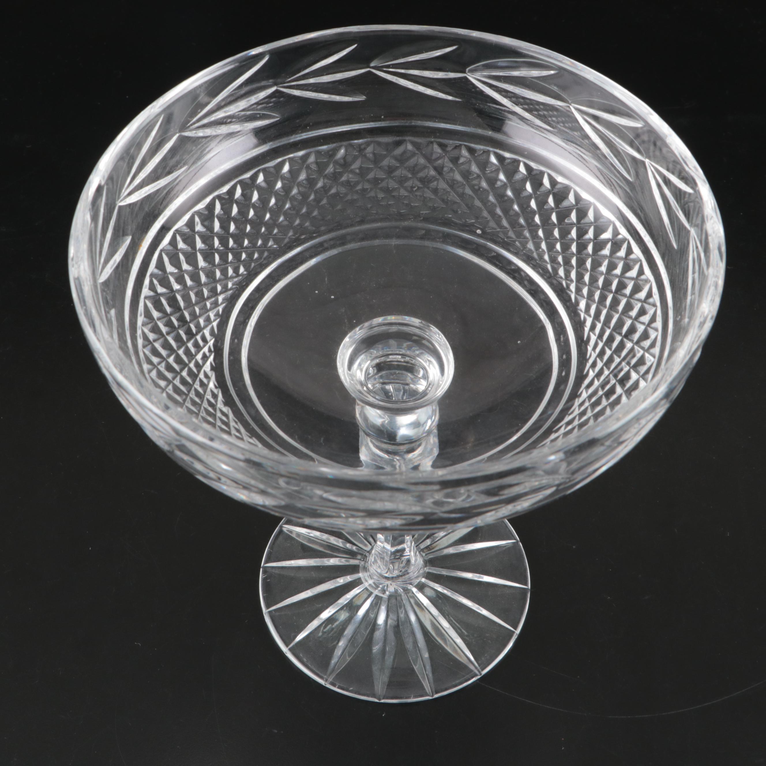 Tudor Star Etched Crystal Stemware with Galway "Leah" Crystal Candy Dish