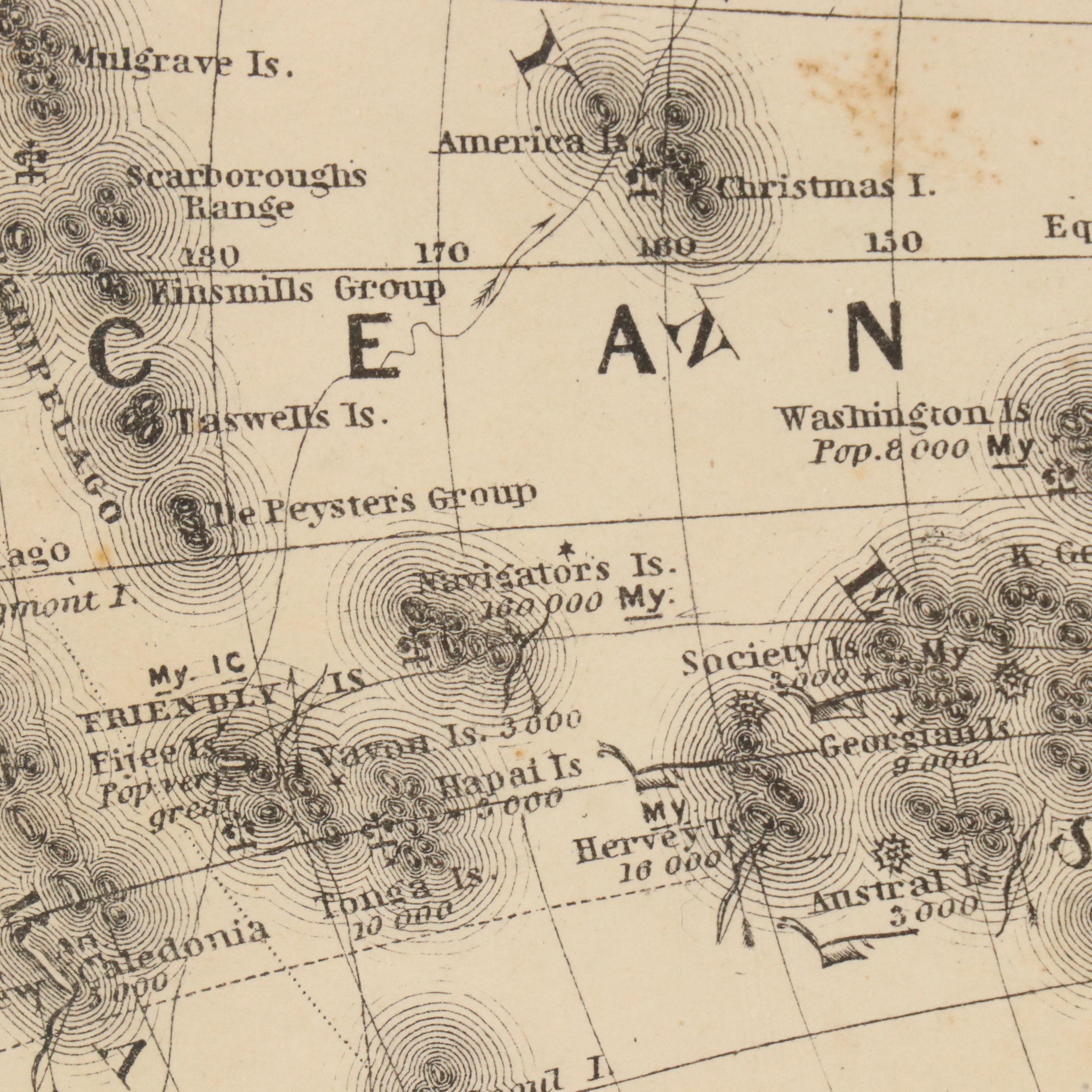 Stiles, Sherman & Smith Hand-Colored Engraved "Map of the World," circa 1839