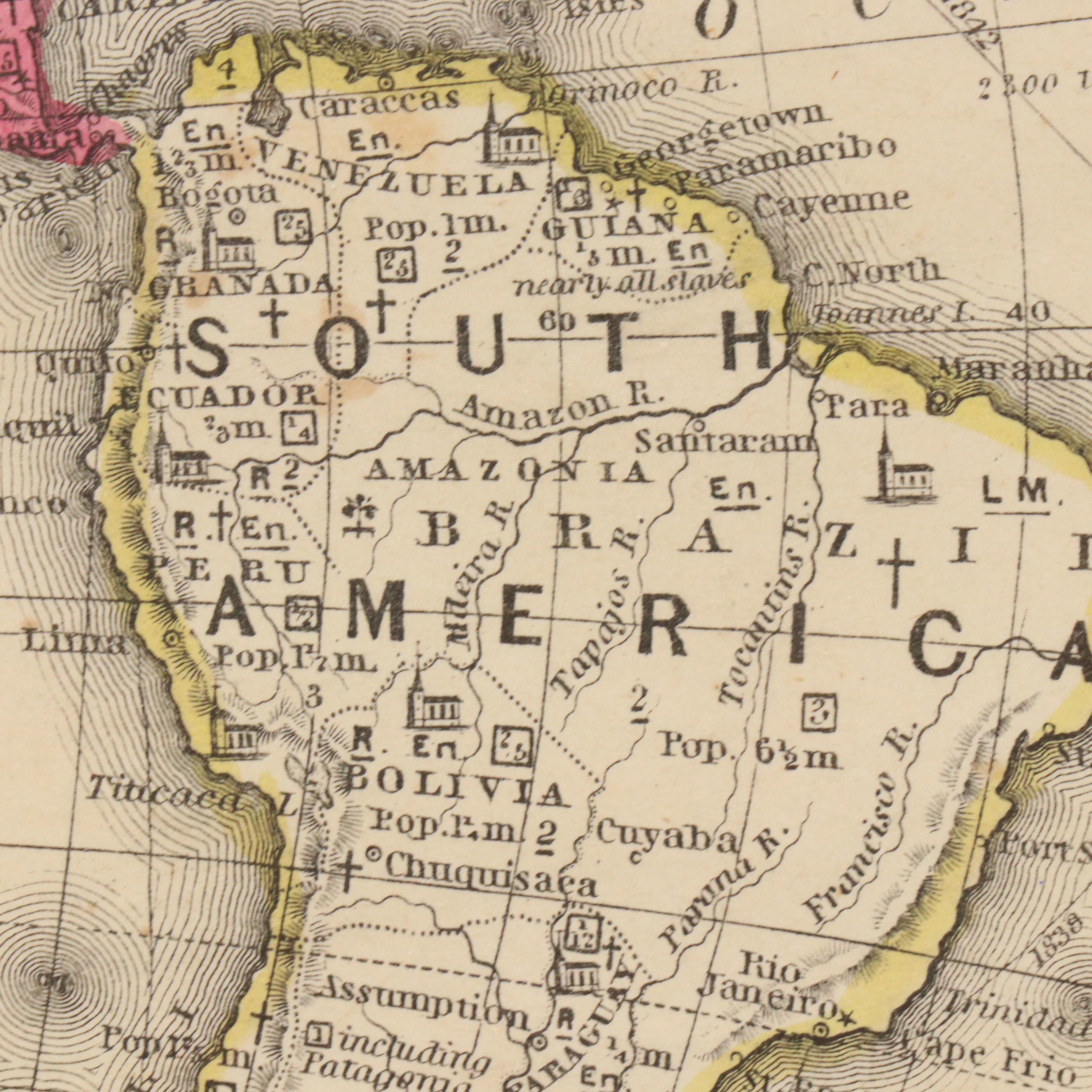 Stiles, Sherman & Smith Hand-Colored Engraved "Map of the World," circa 1839