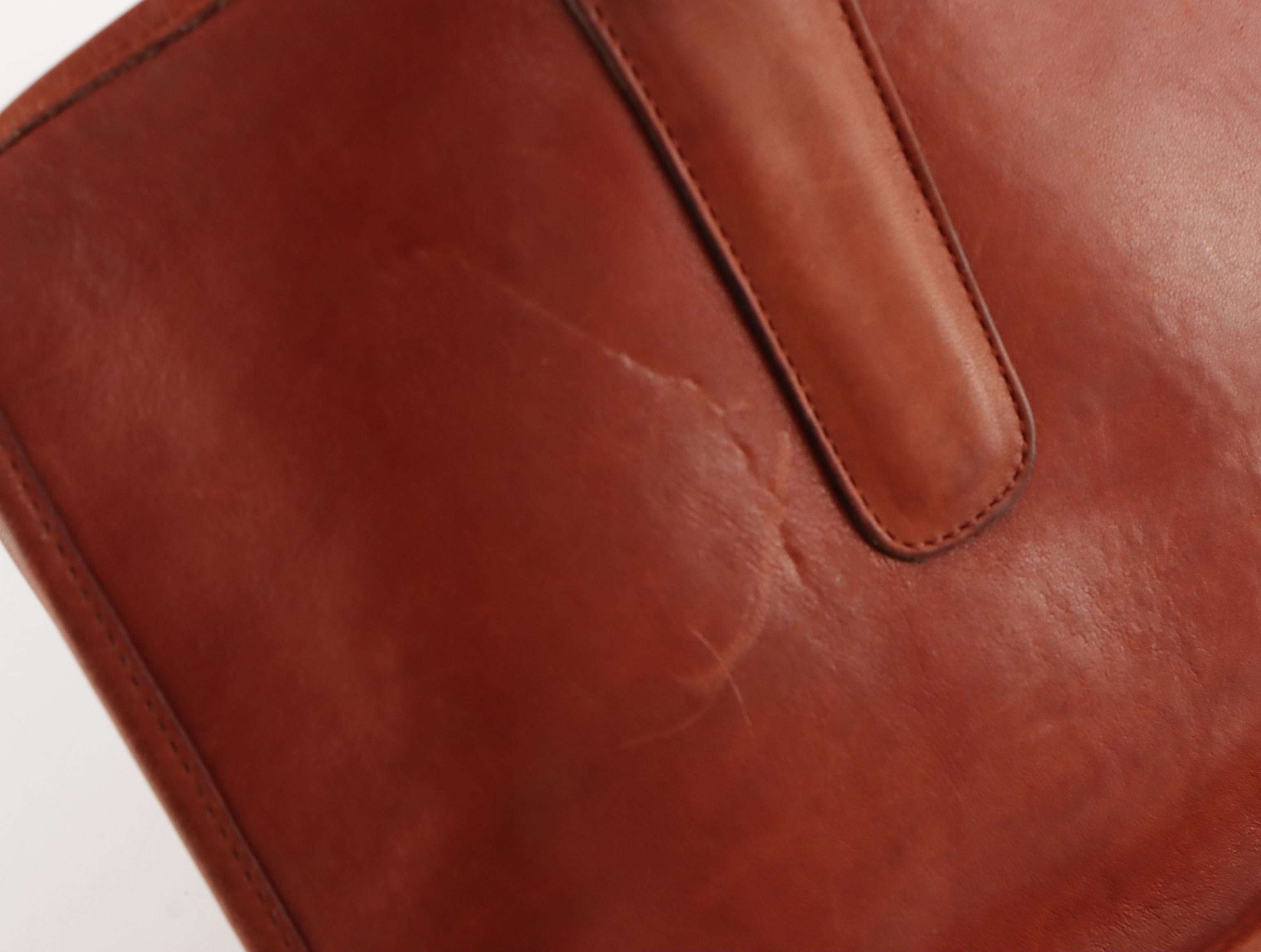 Coach Vintage Zippered Top Handle Bag in Burnt Umber Leather, 1970s