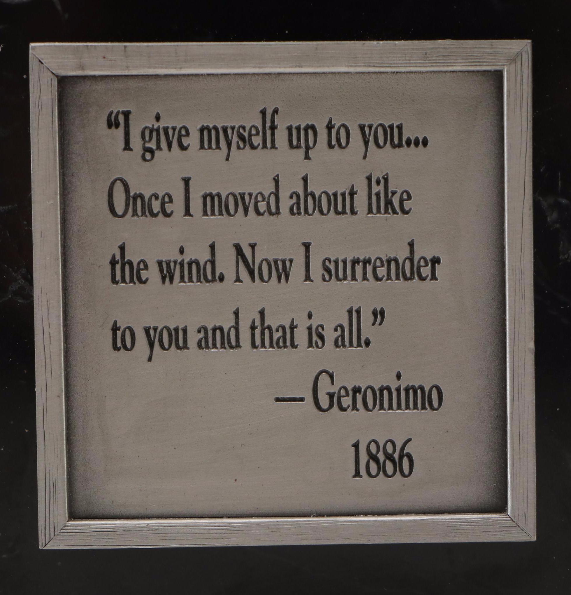 Polychrome Pewter Sculpture After Joe Slockbower "Geronimo," Late 20th Century