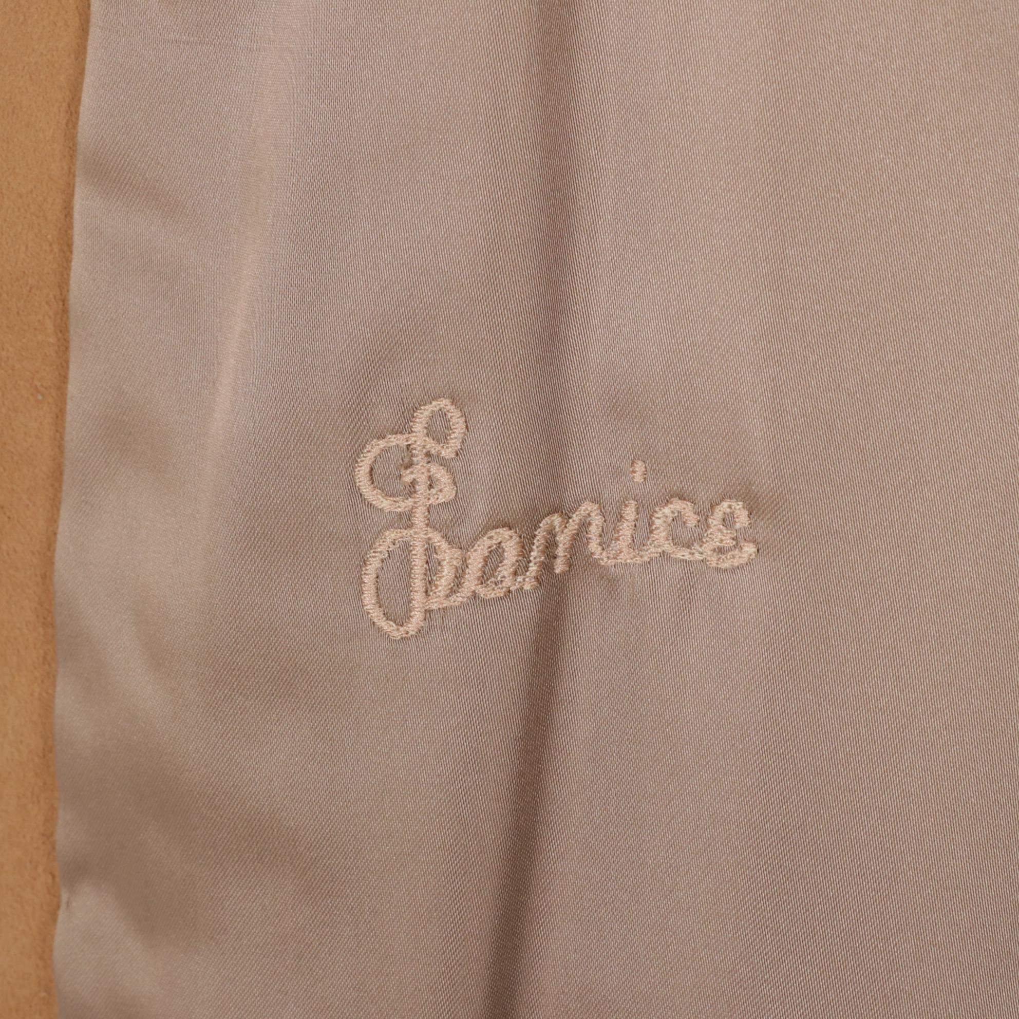 Cross Mink Fur Belted Long Coat with Fox Fur Shawl Collar by Montaldo's