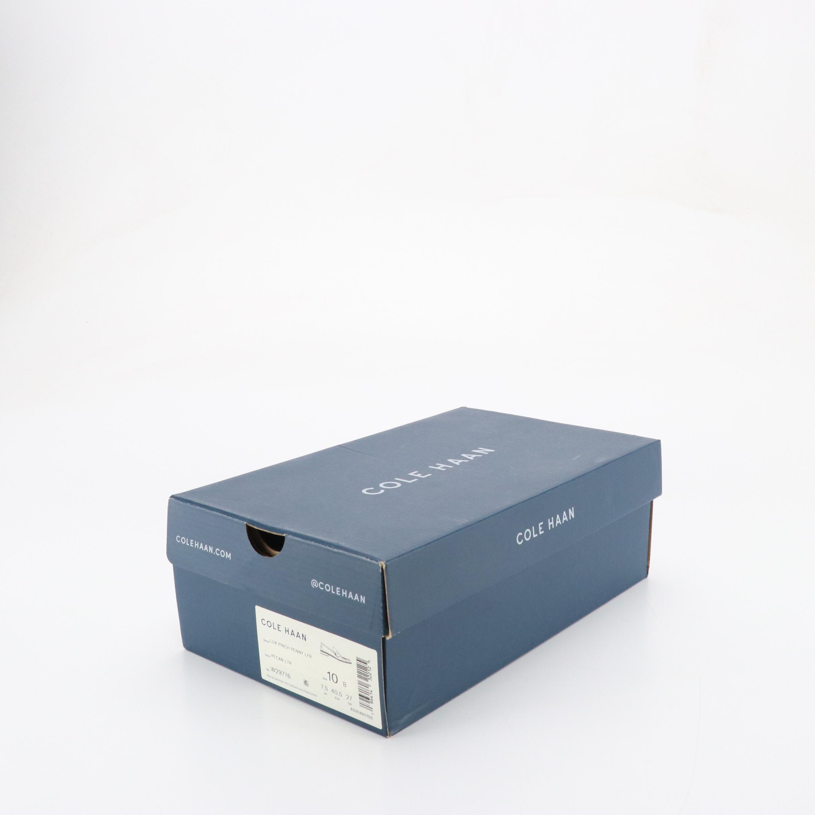 Cole Haan Lux Pinch Penny Loafers in Pecan Leather, With Box