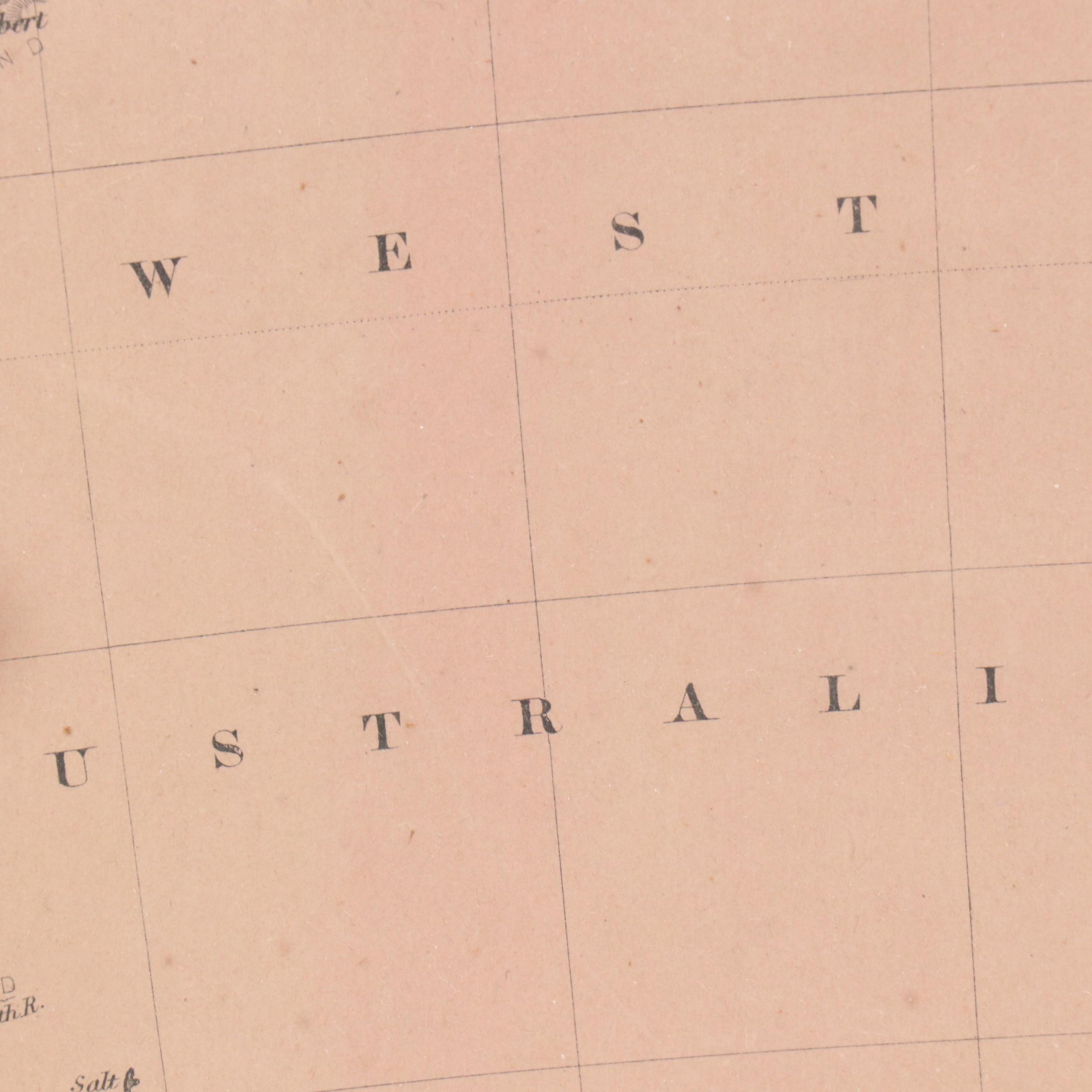 J. H. Colton & Co. Hand-Colored Engraved Map "Australia," Circa 1855
