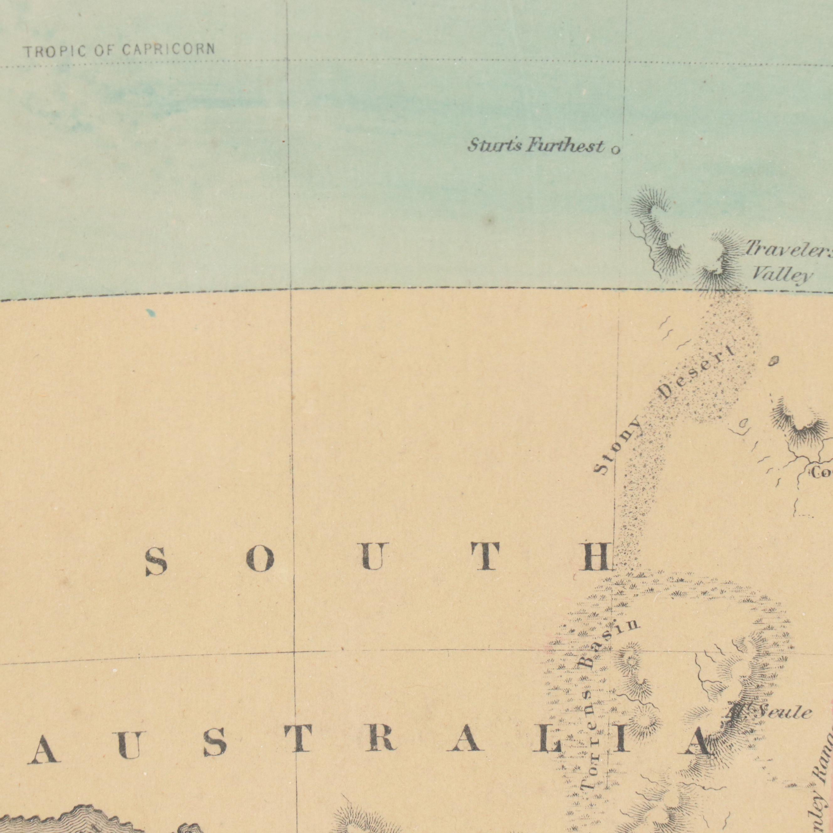 J. H. Colton & Co. Hand-Colored Engraved Map "Australia," Circa 1855