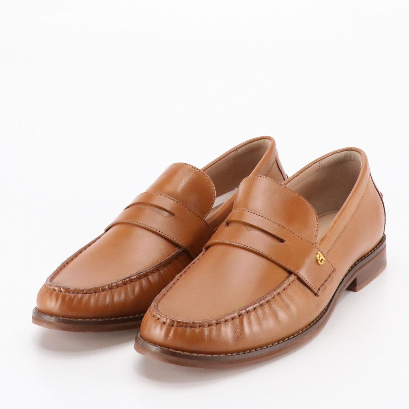 Cole Haan Lux Pinch Penny Loafers in Pecan Leather, With Box